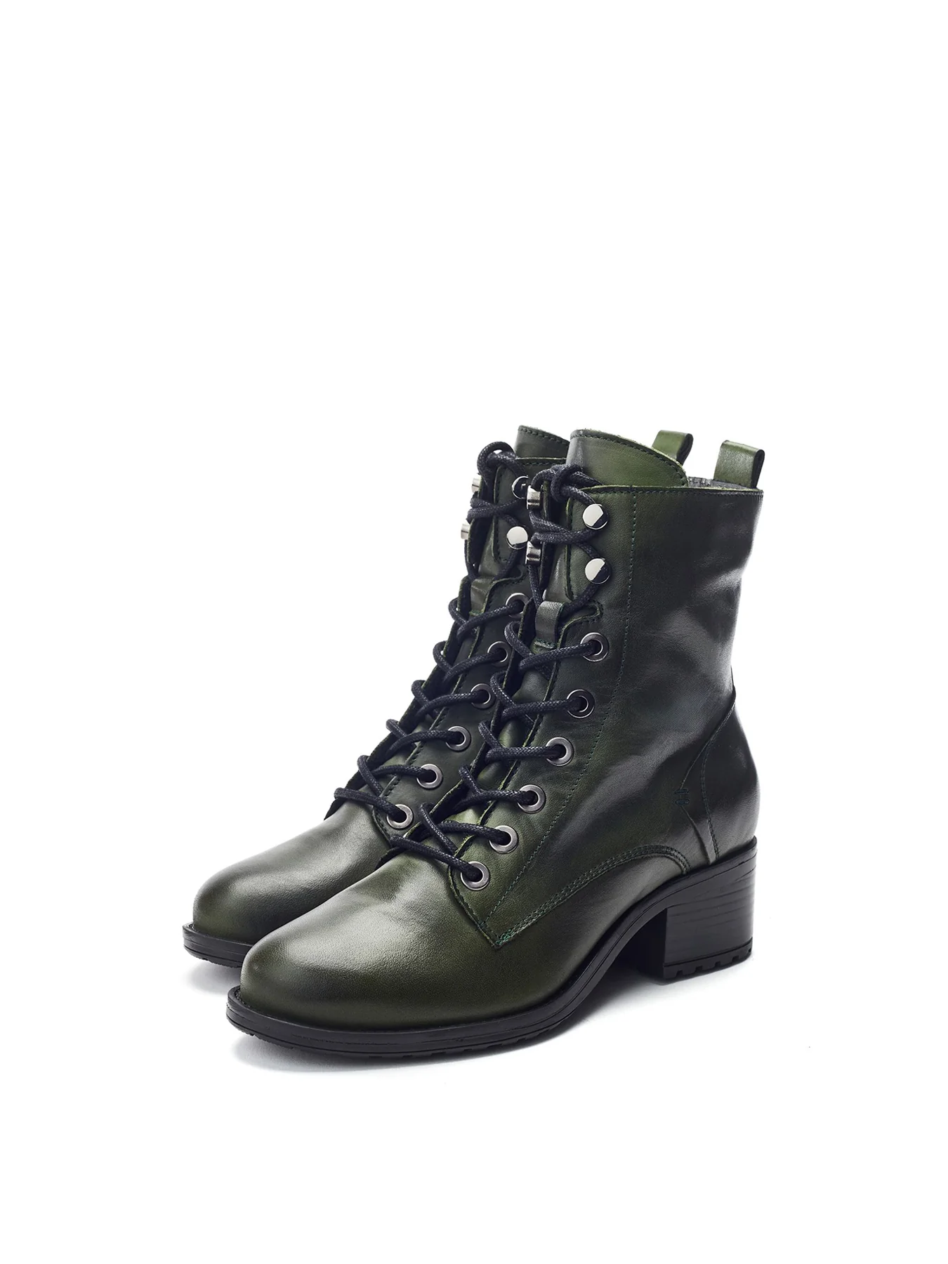 Bezzy Leather Ankle Boots Green - Image 2