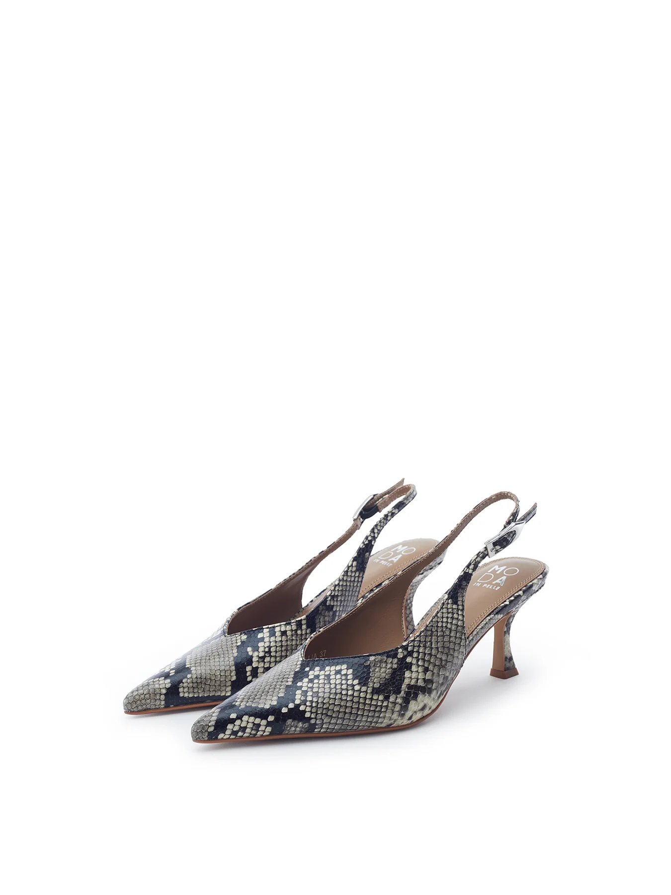 Gallia High Heel Court Shoes Snake-Skin Print - Image 2