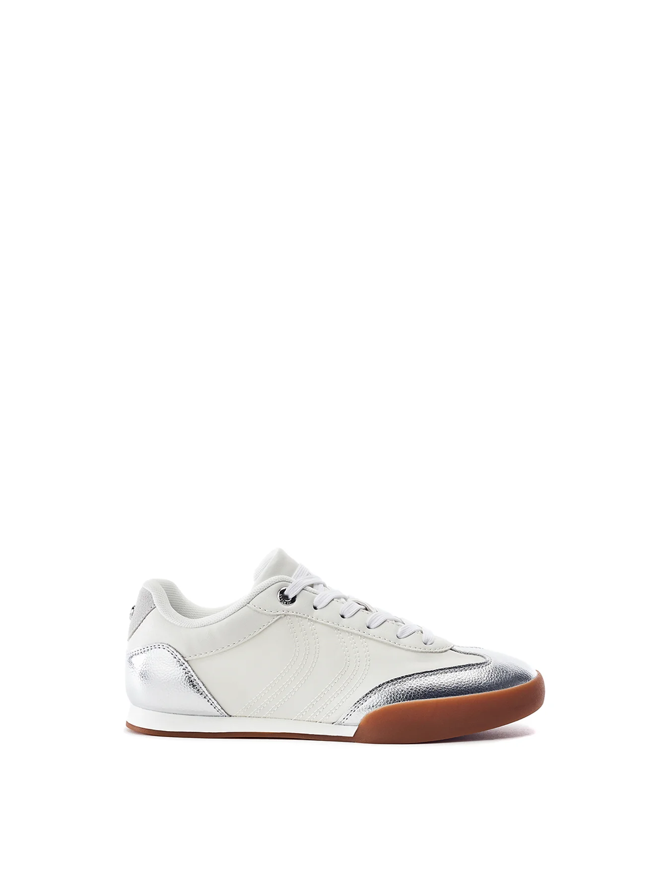Aromaa Lace-Up Trainers Silver