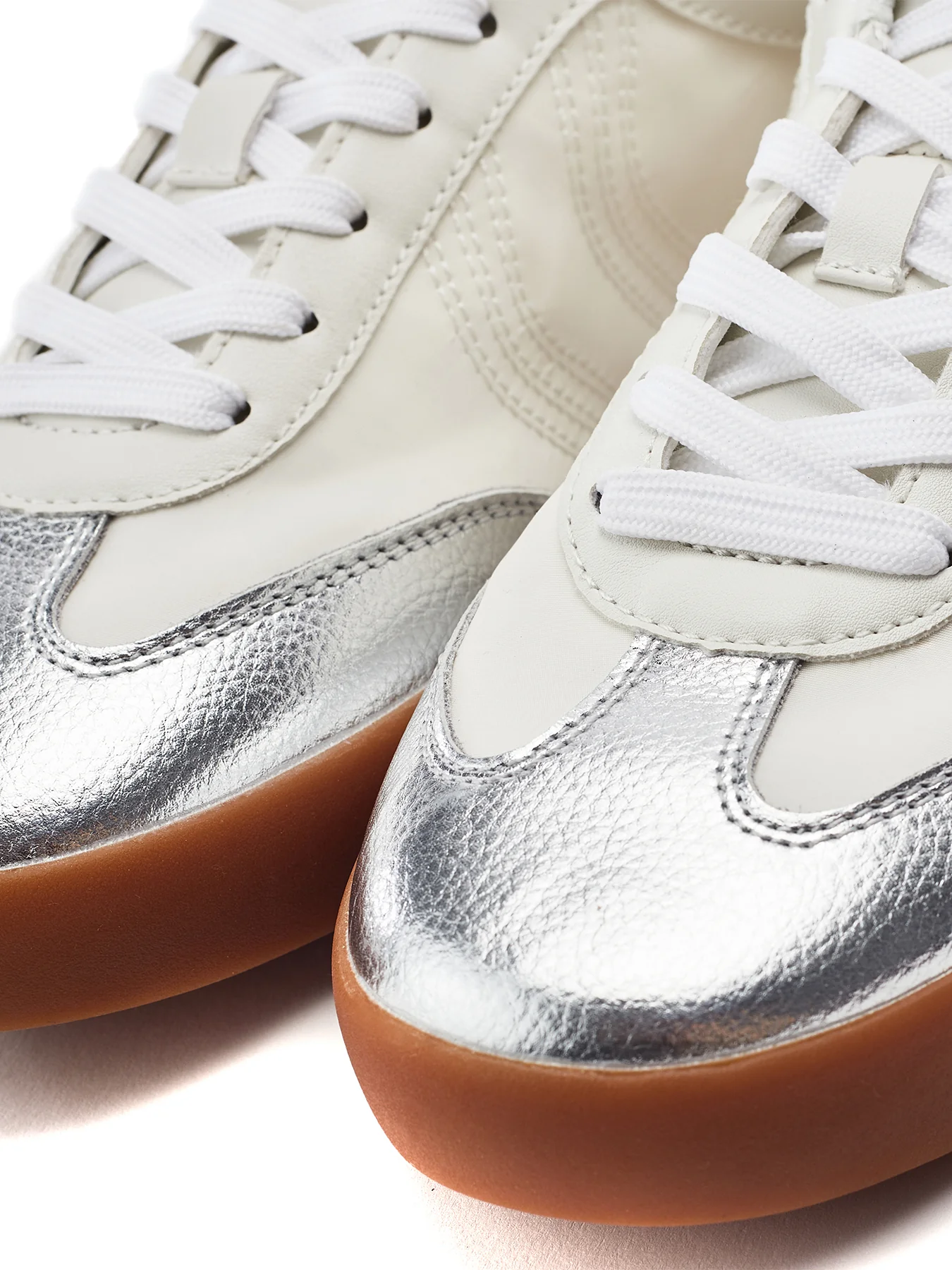 Aromaa Lace-Up Trainers Silver - Image 3