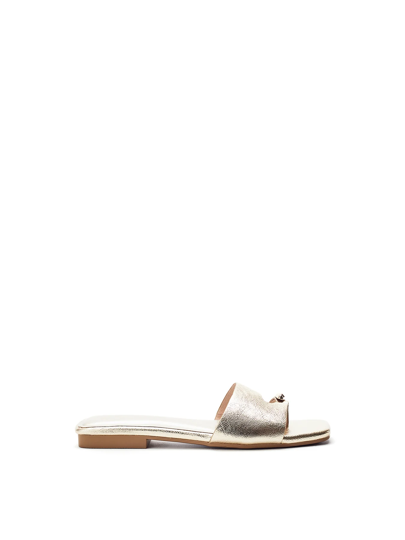Leera Flat Sandals Gold