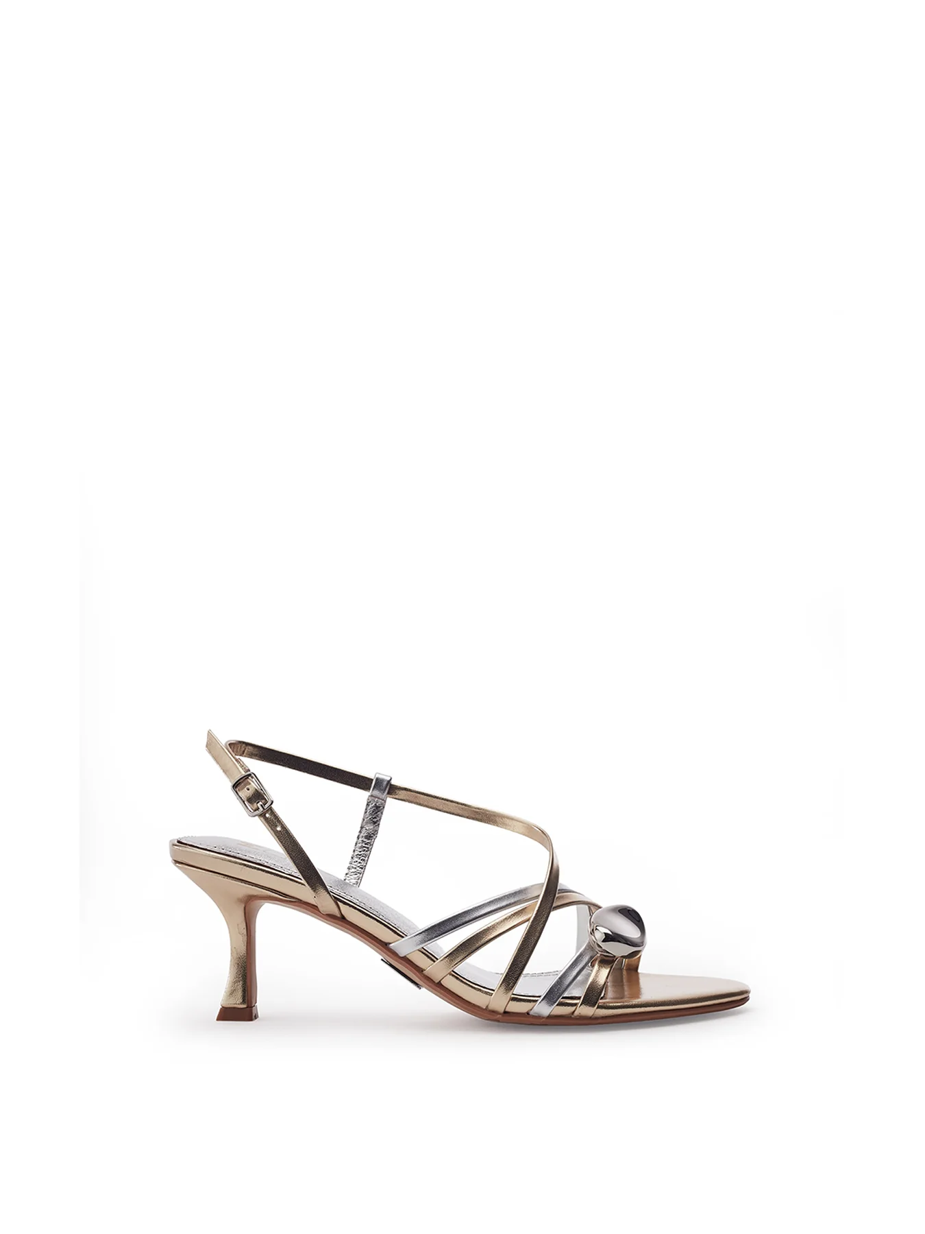 Maleni Heeled Sandals Silver