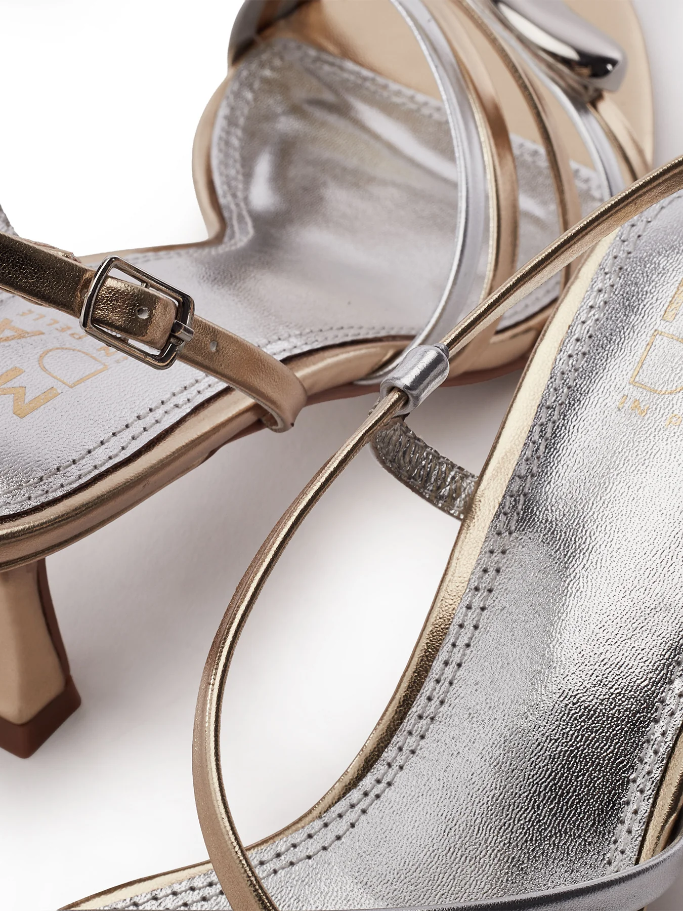 Maleni Heeled Sandals Silver - Image 3