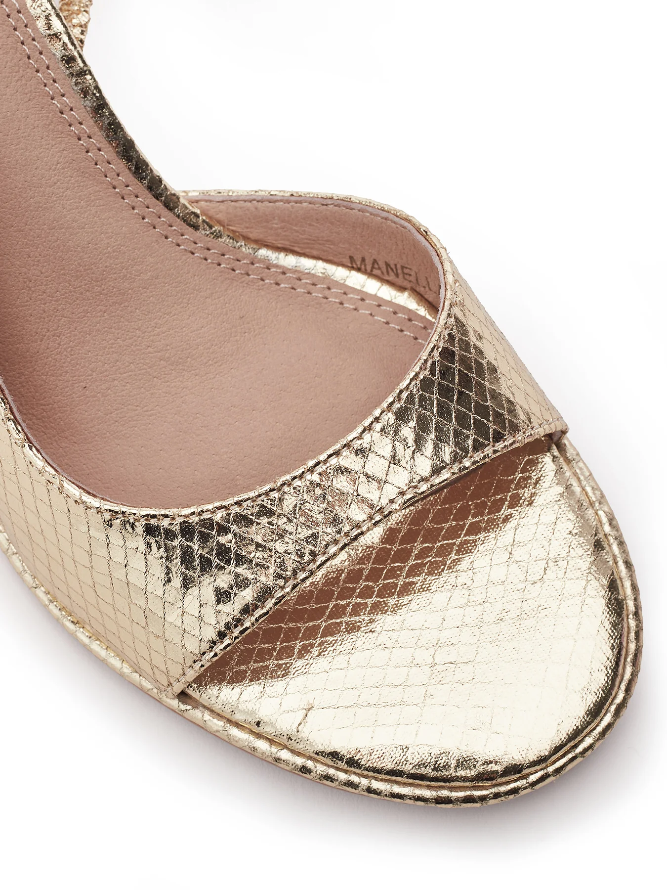 Manella Heeled Sandals Gold - Image 4