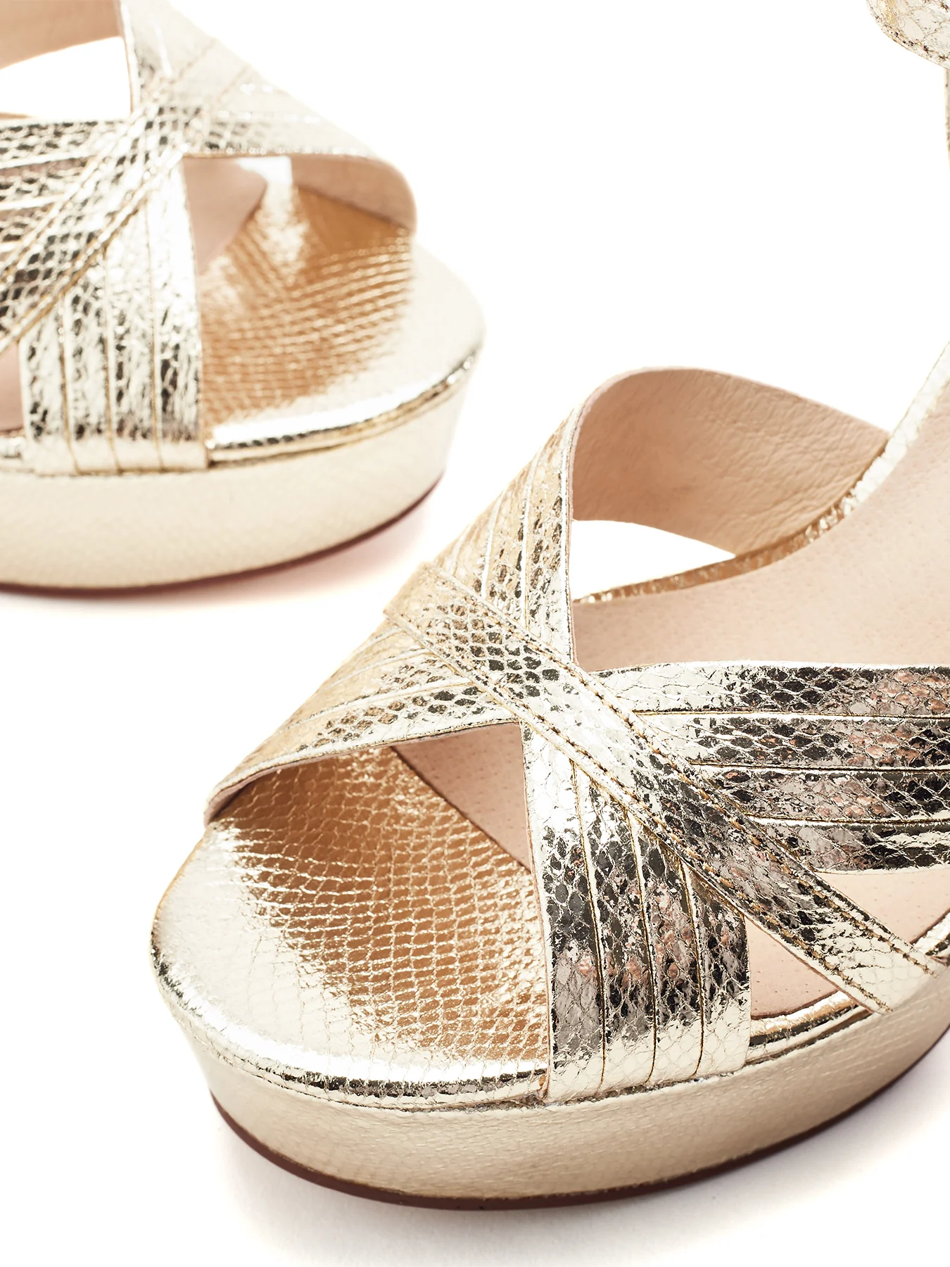 Mardonia Platform Sandals Gold - Image 3
