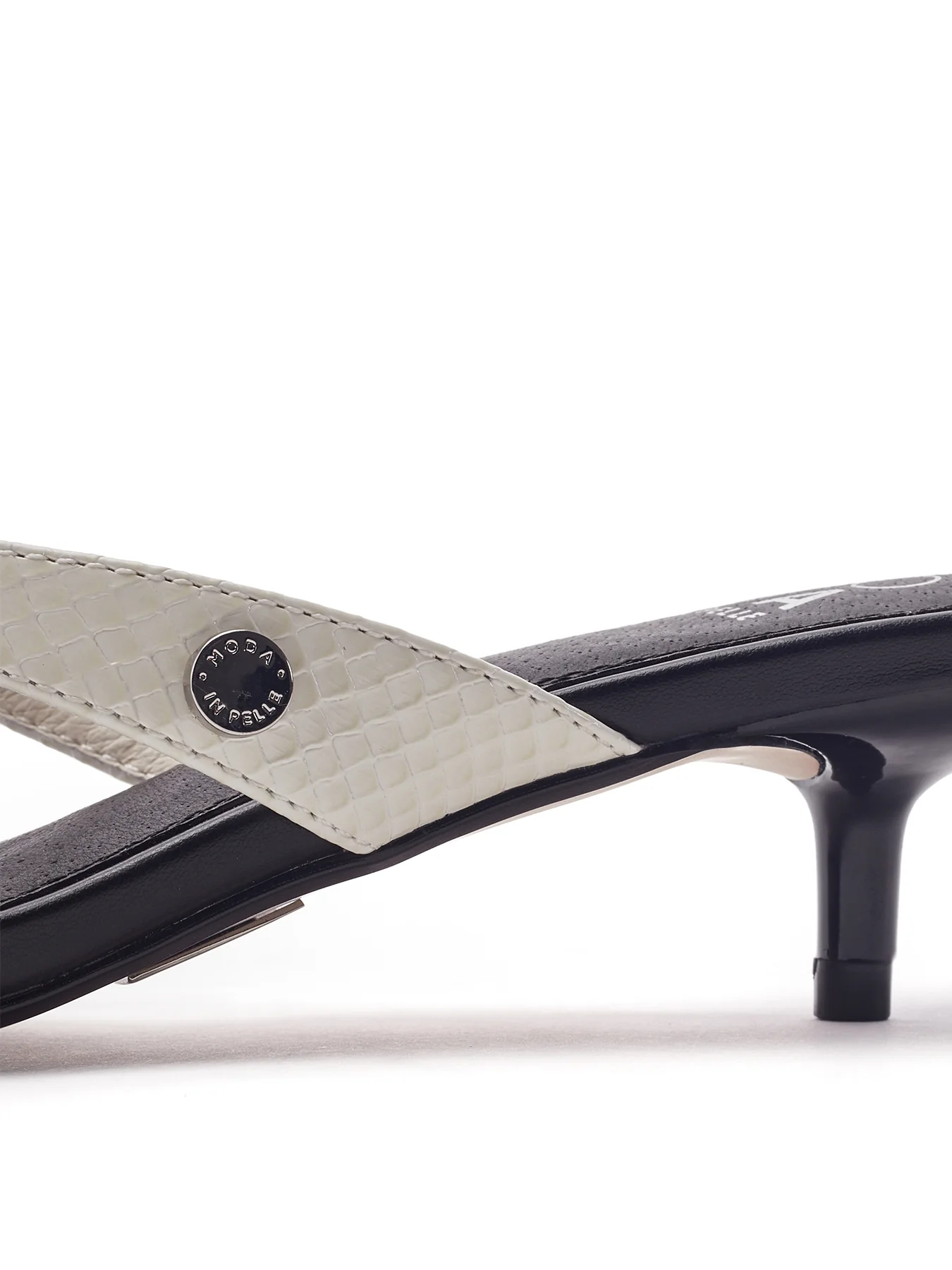 Melodi Kitten Heel Sandals Black - Image 4