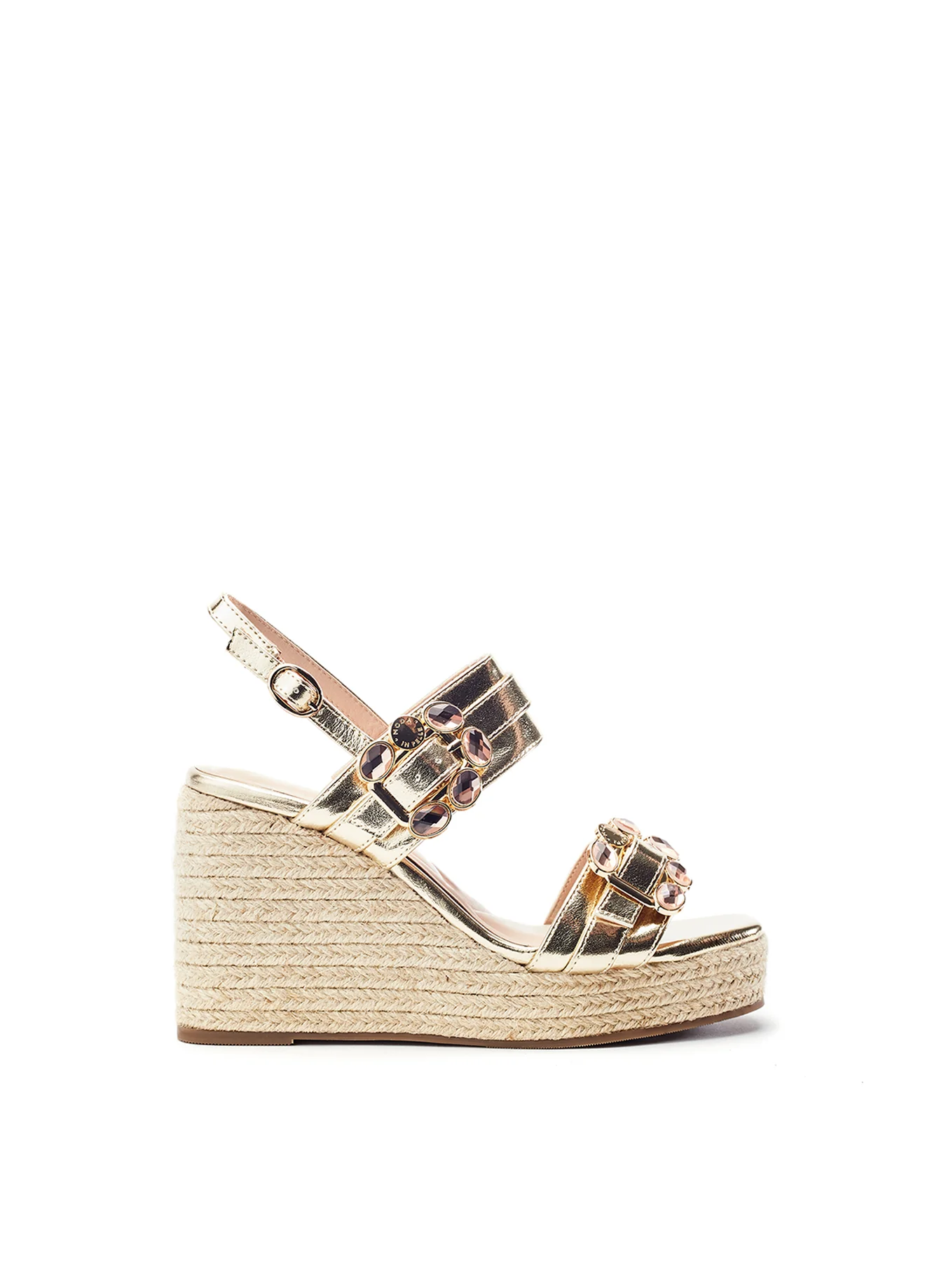 Moyra Wedge Sandals Gold