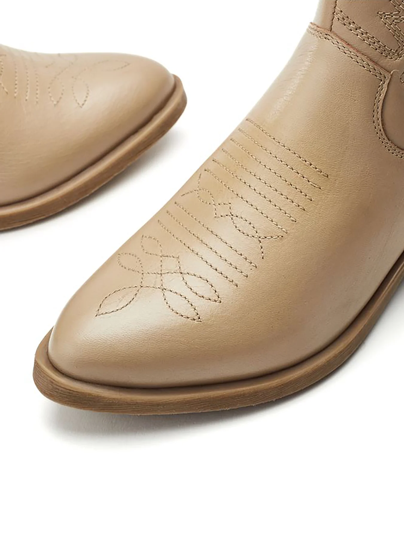 Bracknell Leather Ankle Boots Neutral - Image 3