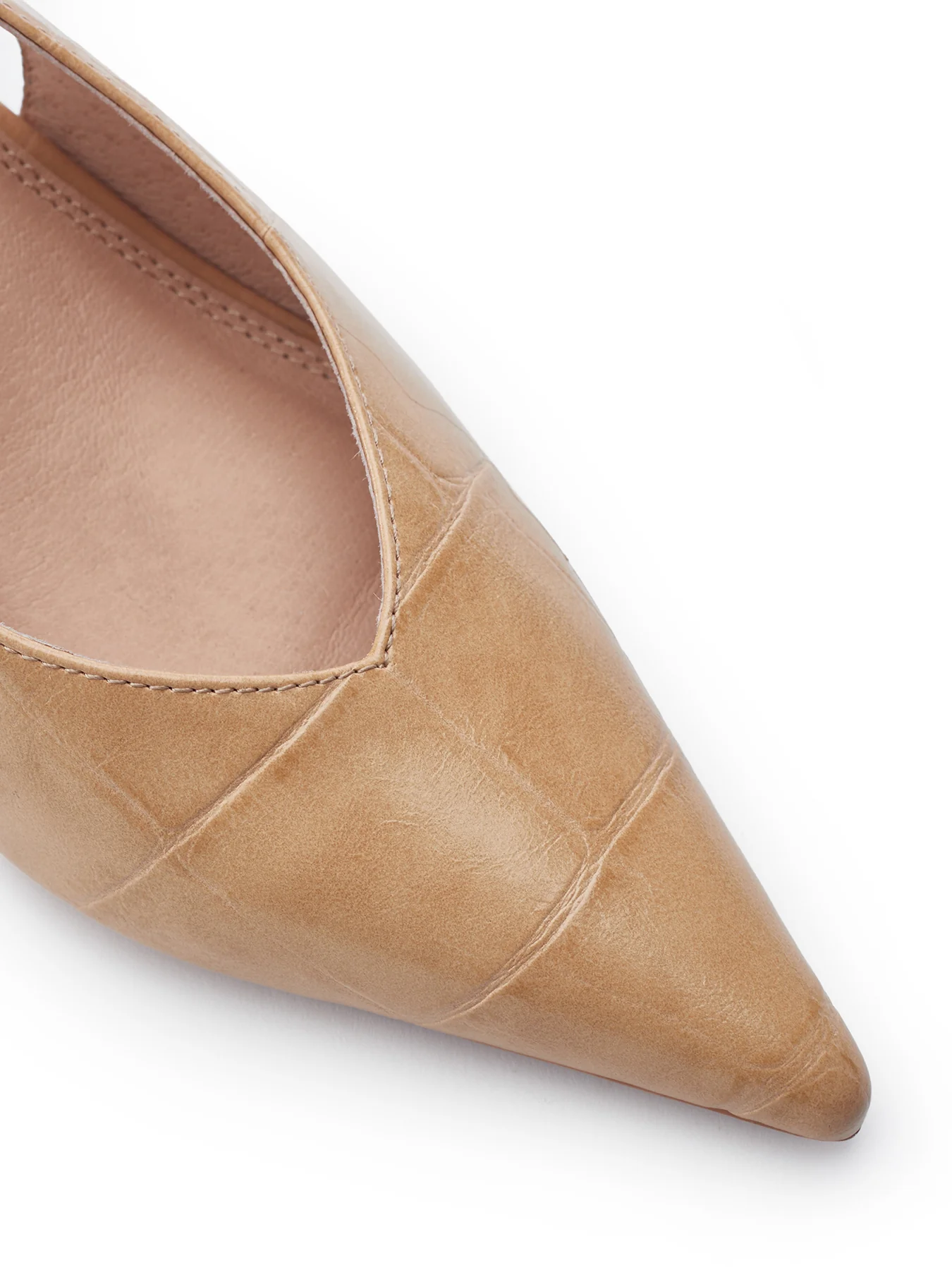 Gallia Leather High Heel Shoes Neutral - Image 4