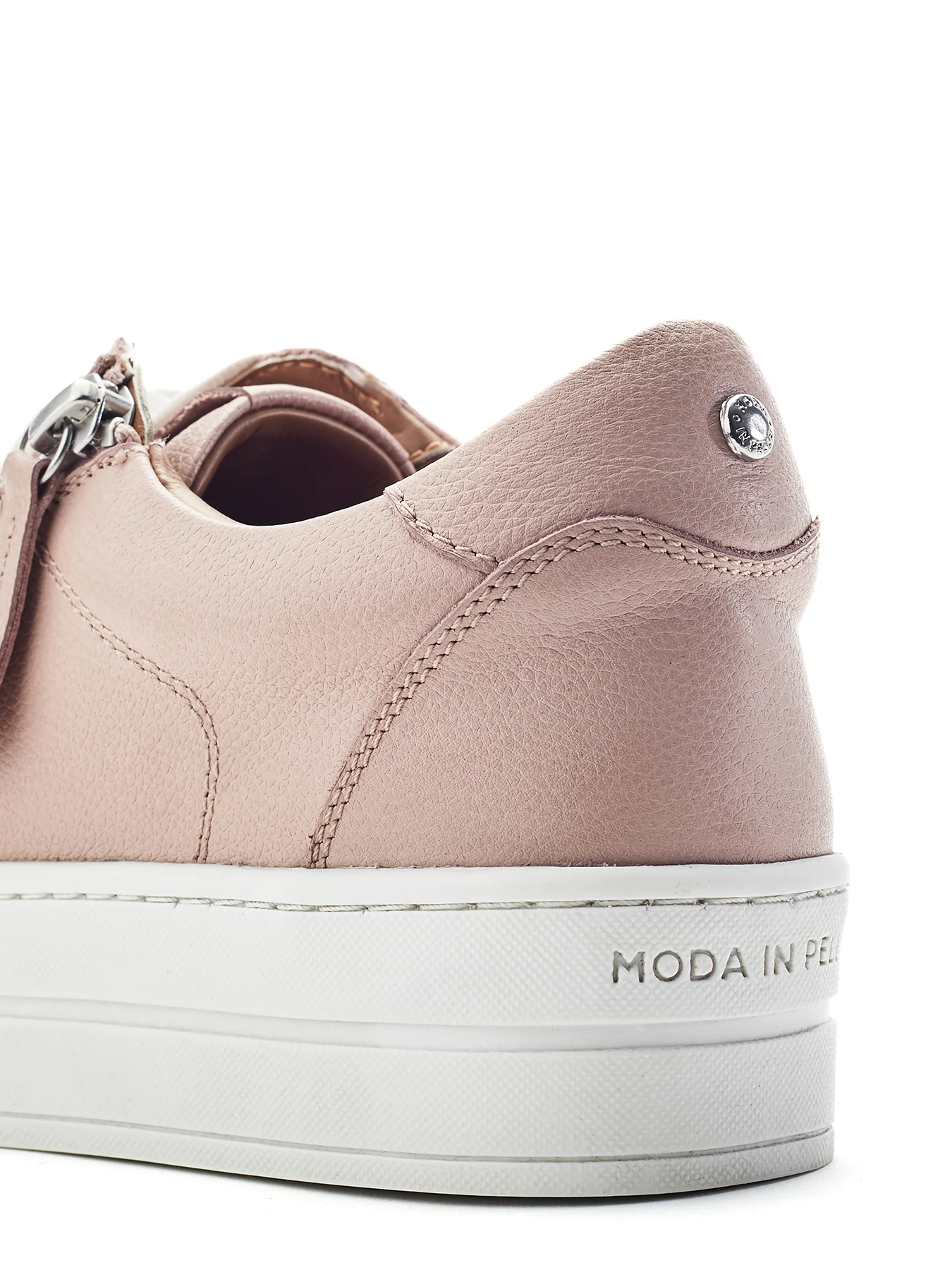 Abbee Leather Trainers Tan - Image 4