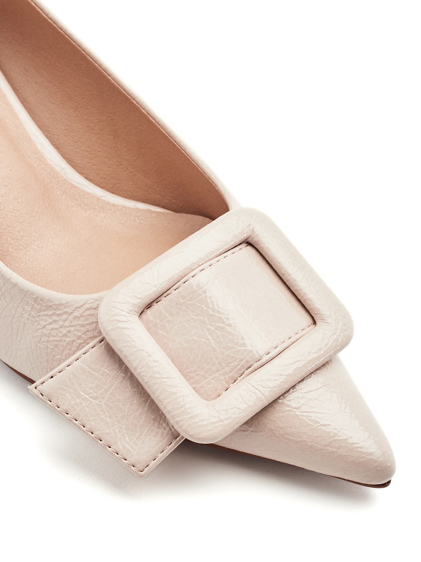 Ghiselle Kitten Heel Shoes Beige - Image 4