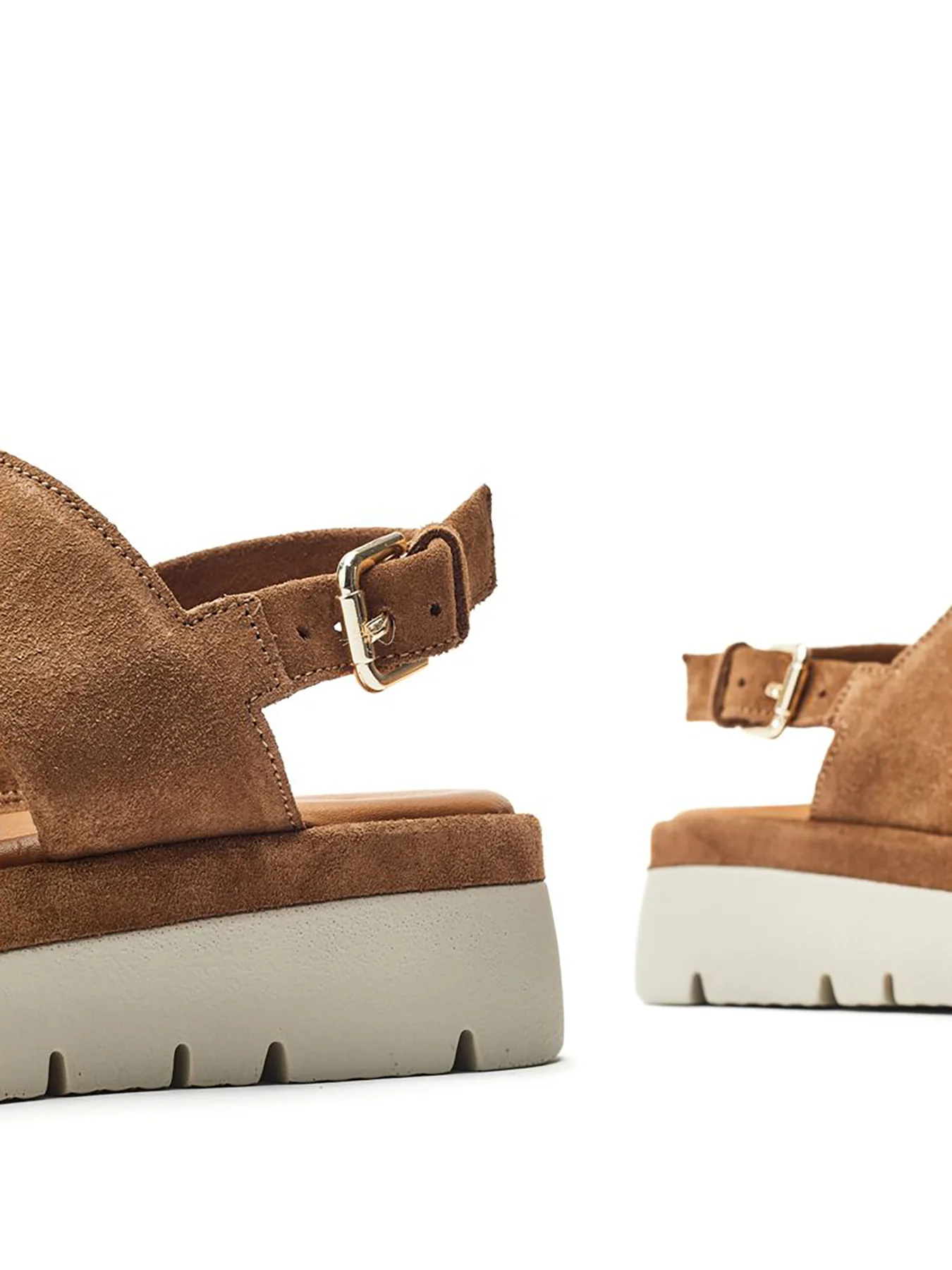 Netty Suede Sandals Tan - Image 4