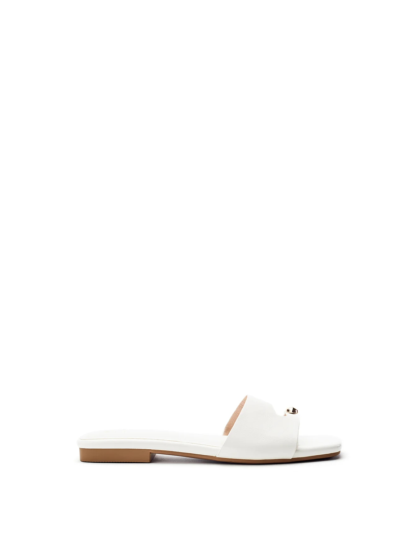 Leera Flat Sandals White