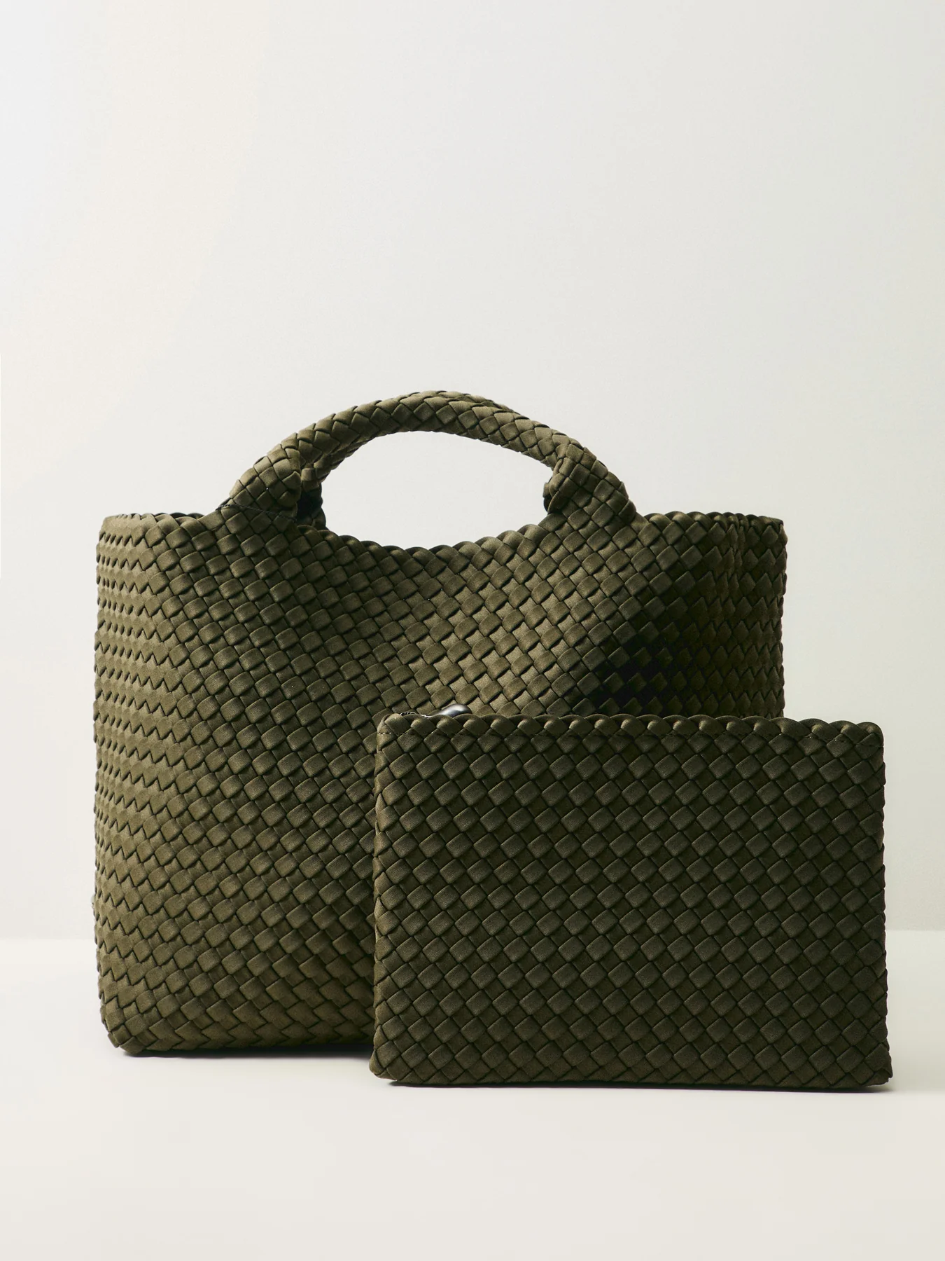 St Barths Medium Tote Olive - Image 5