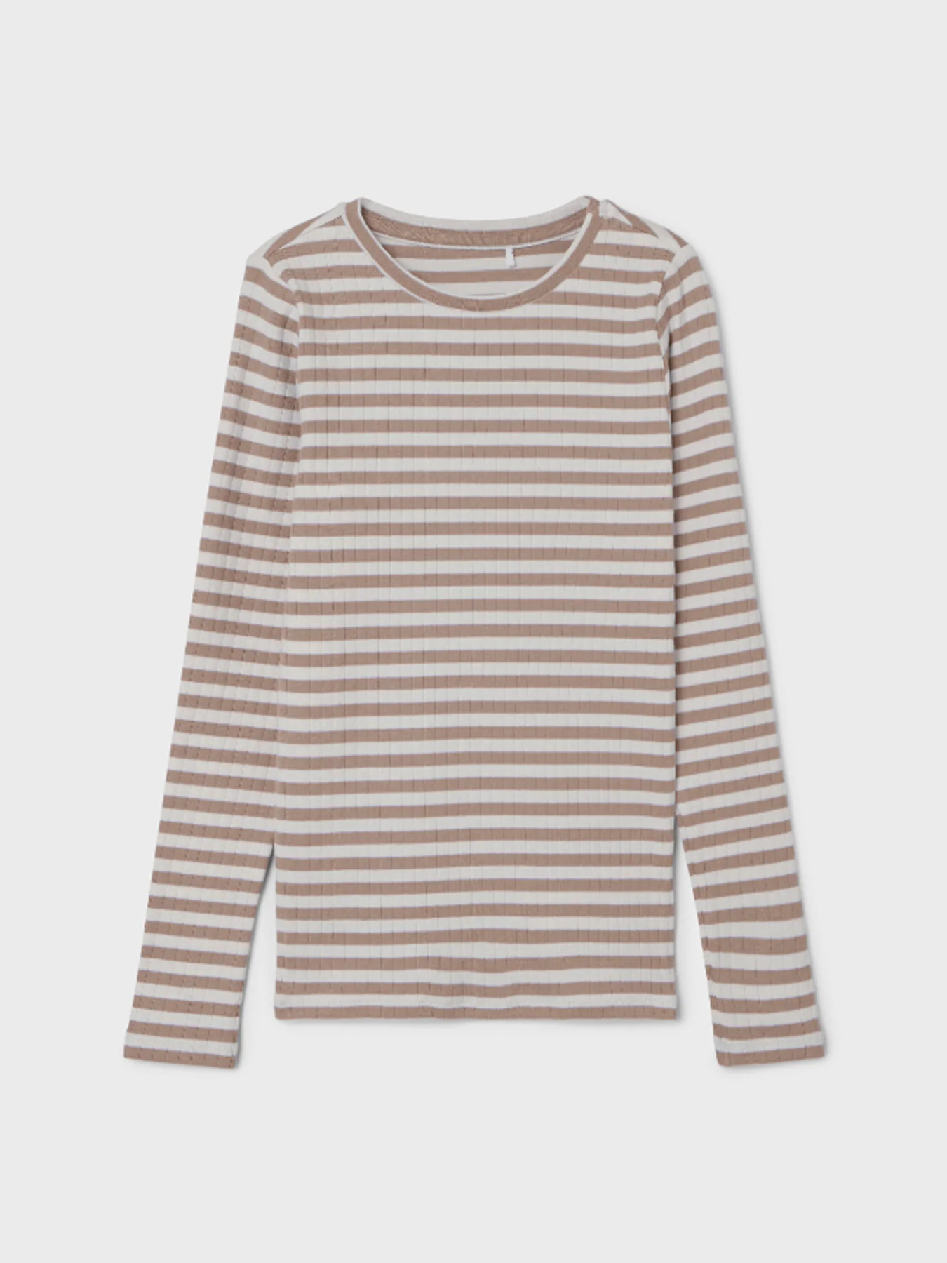 Kids’ Suraja Long Sleeve Stripe Top Brown - Image 2