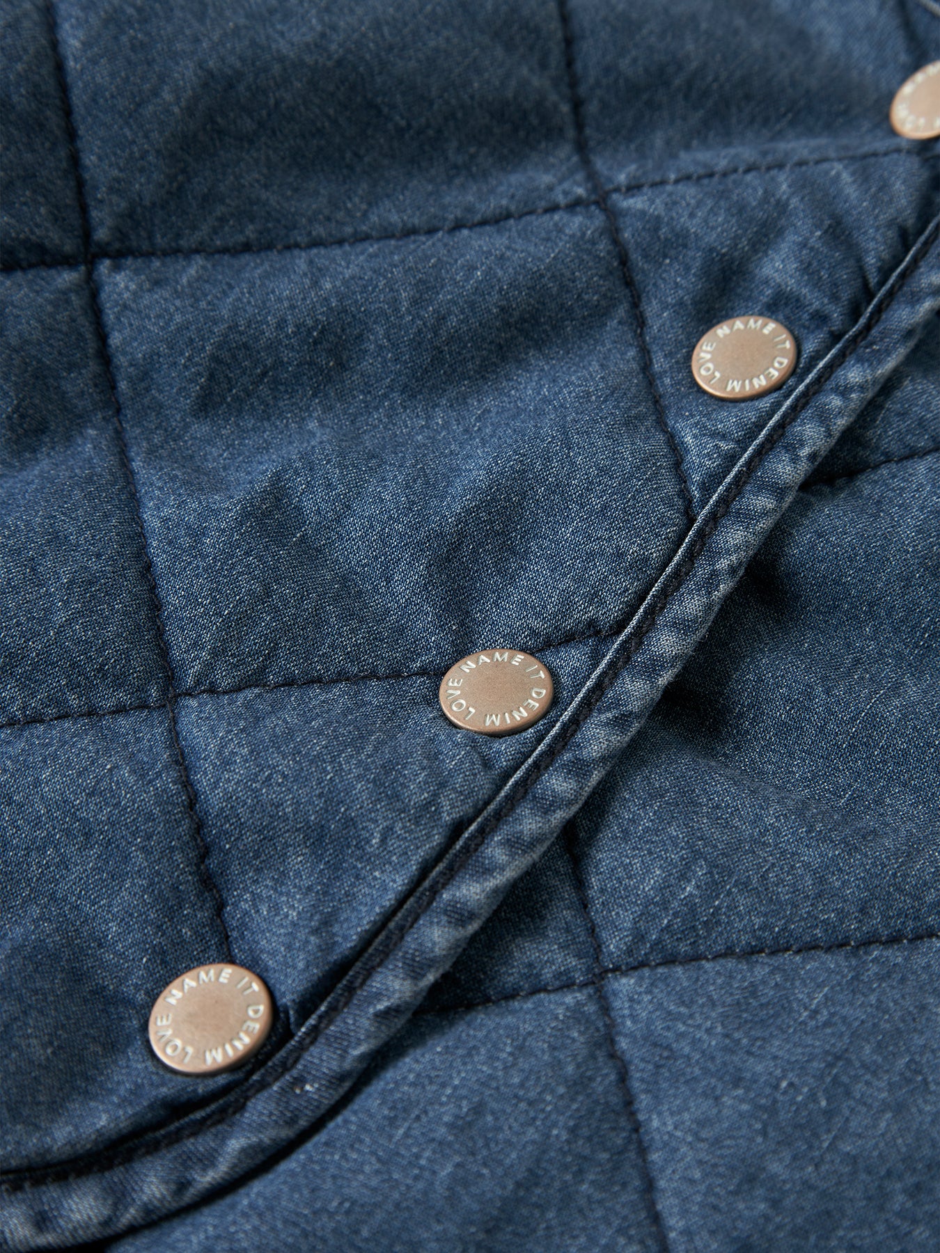 Kids’ Juliette Quilted Denim Jacket Blue - Image 2