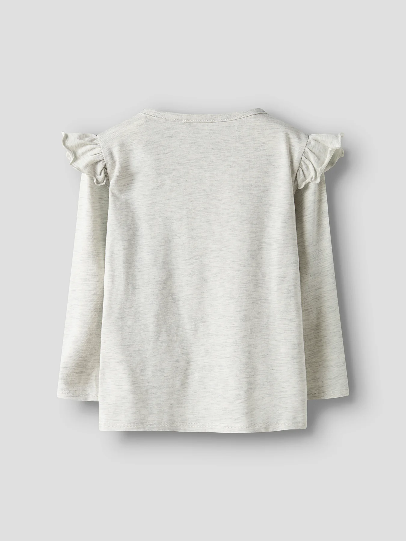 Baby Long Sleeve Top White Melange - Image 2