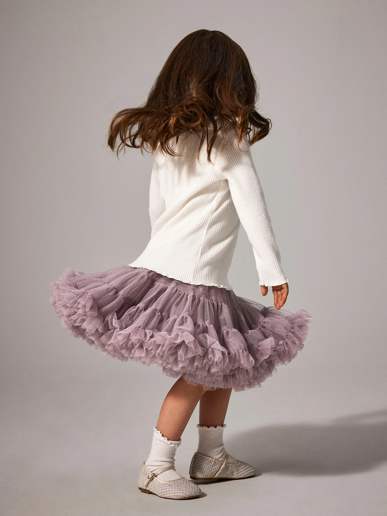 Girlsā Ritul Tulle Skirt Lilac - Image 2