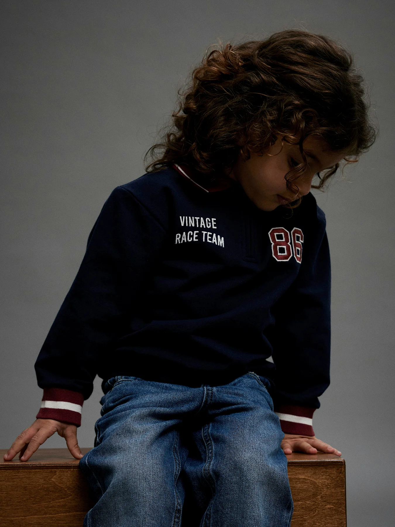 Boys’ Ramse Polo Sweatshirt Navy - Image 2