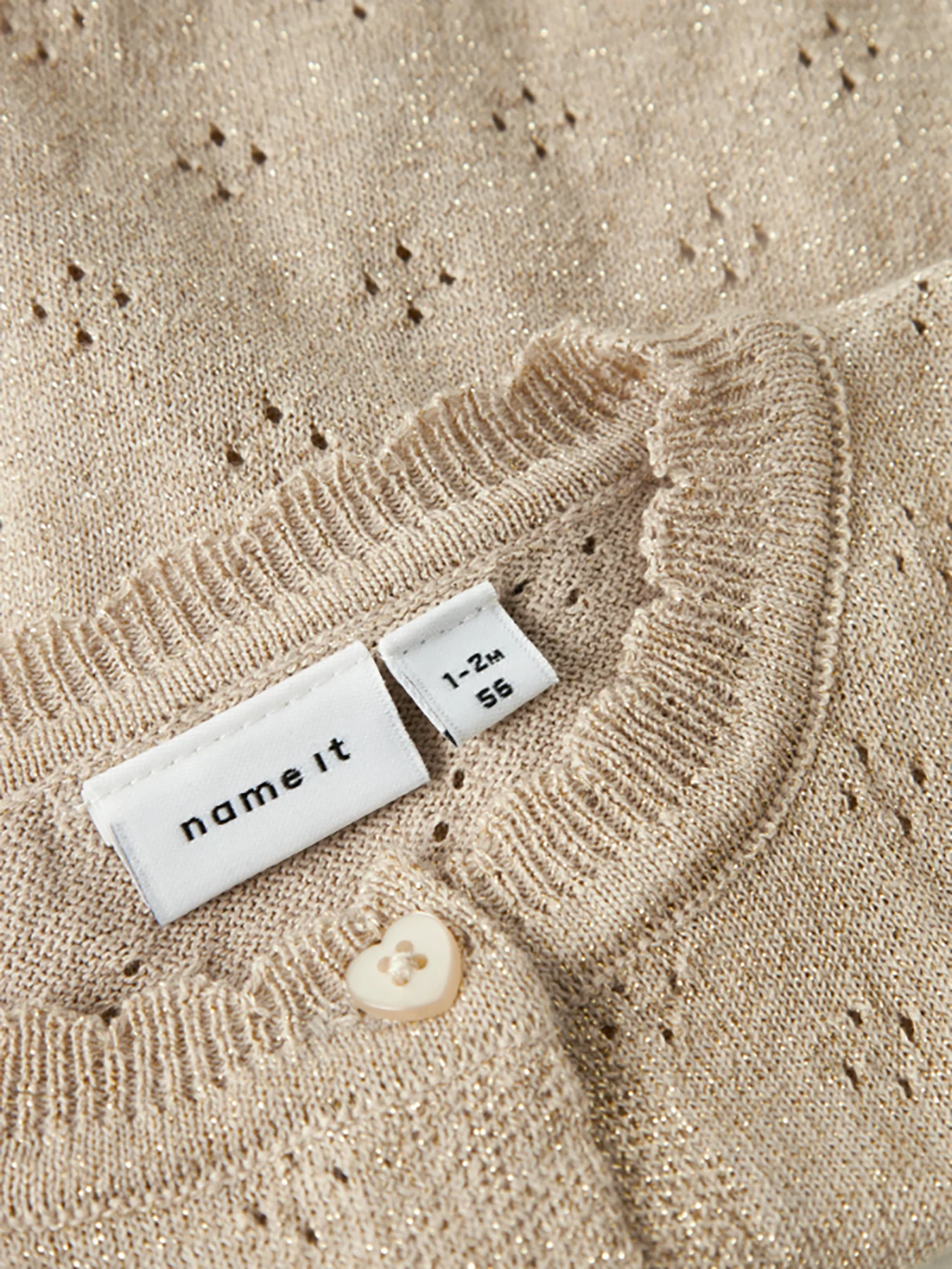 Baby Frolia Knit Cardigan Dusty Pink - Image 2