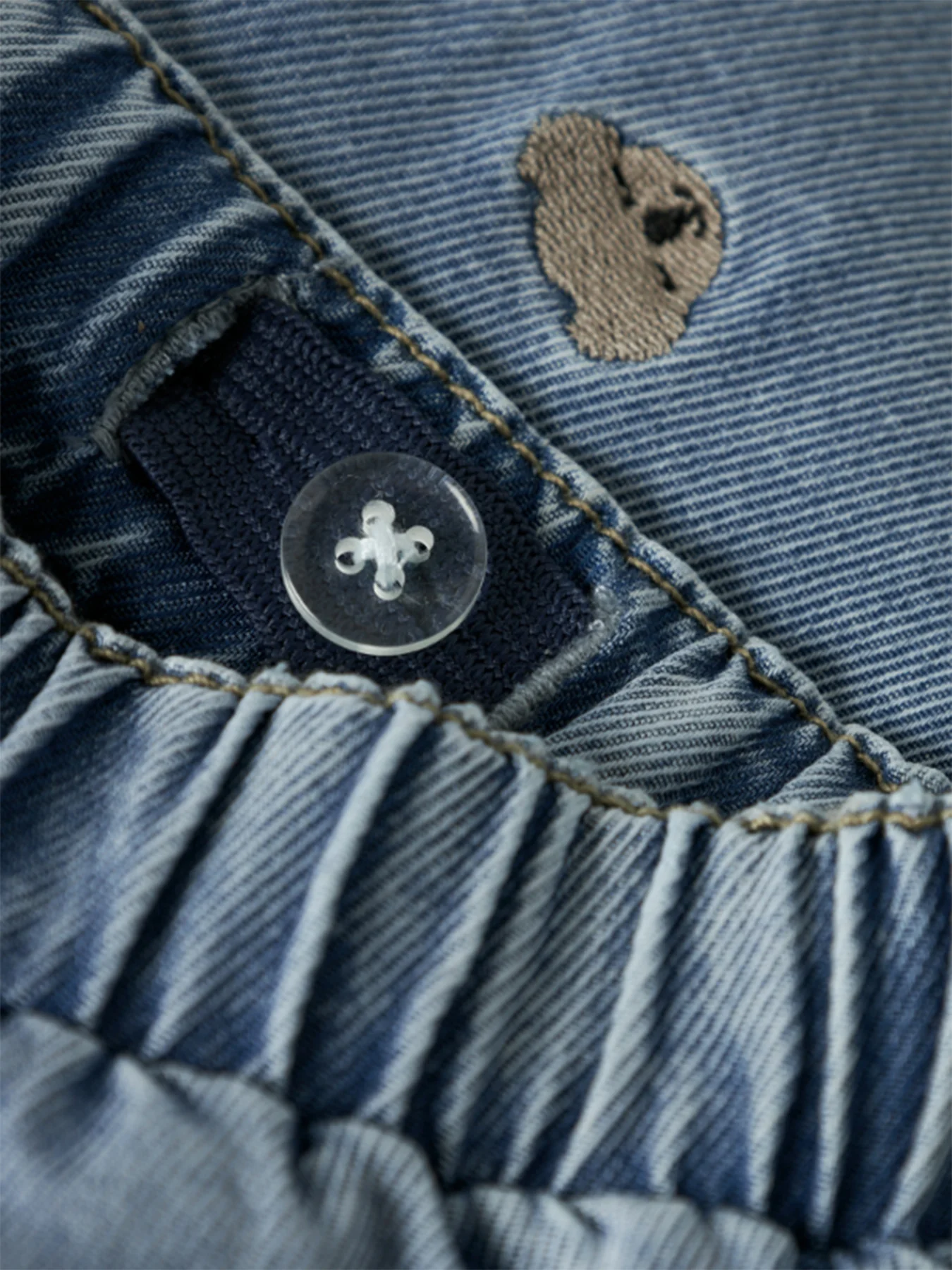 Baby Baggy Embroidered Jeans Blue - Image 2