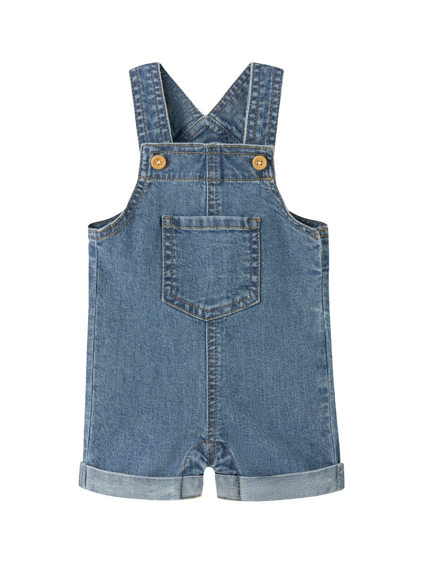 Baby Denim Short Dungarees Blue