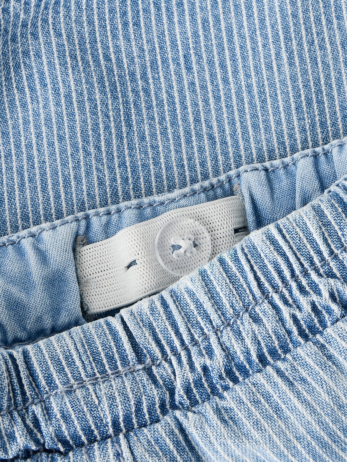 Baby Striped Denim Shorts Blue - Image 3