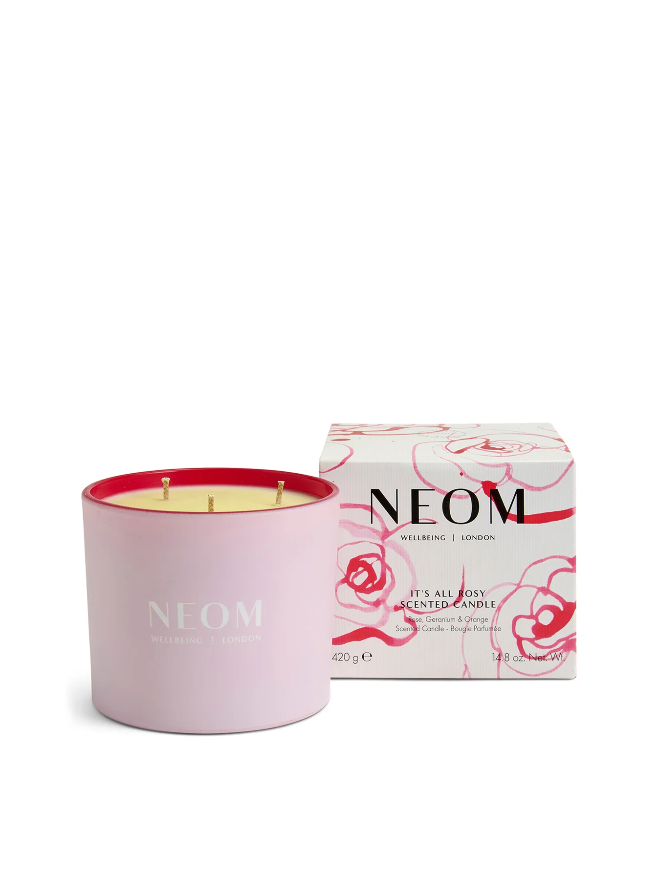 NEOM It’s All Rosy 3 Wick Candle - Image 2