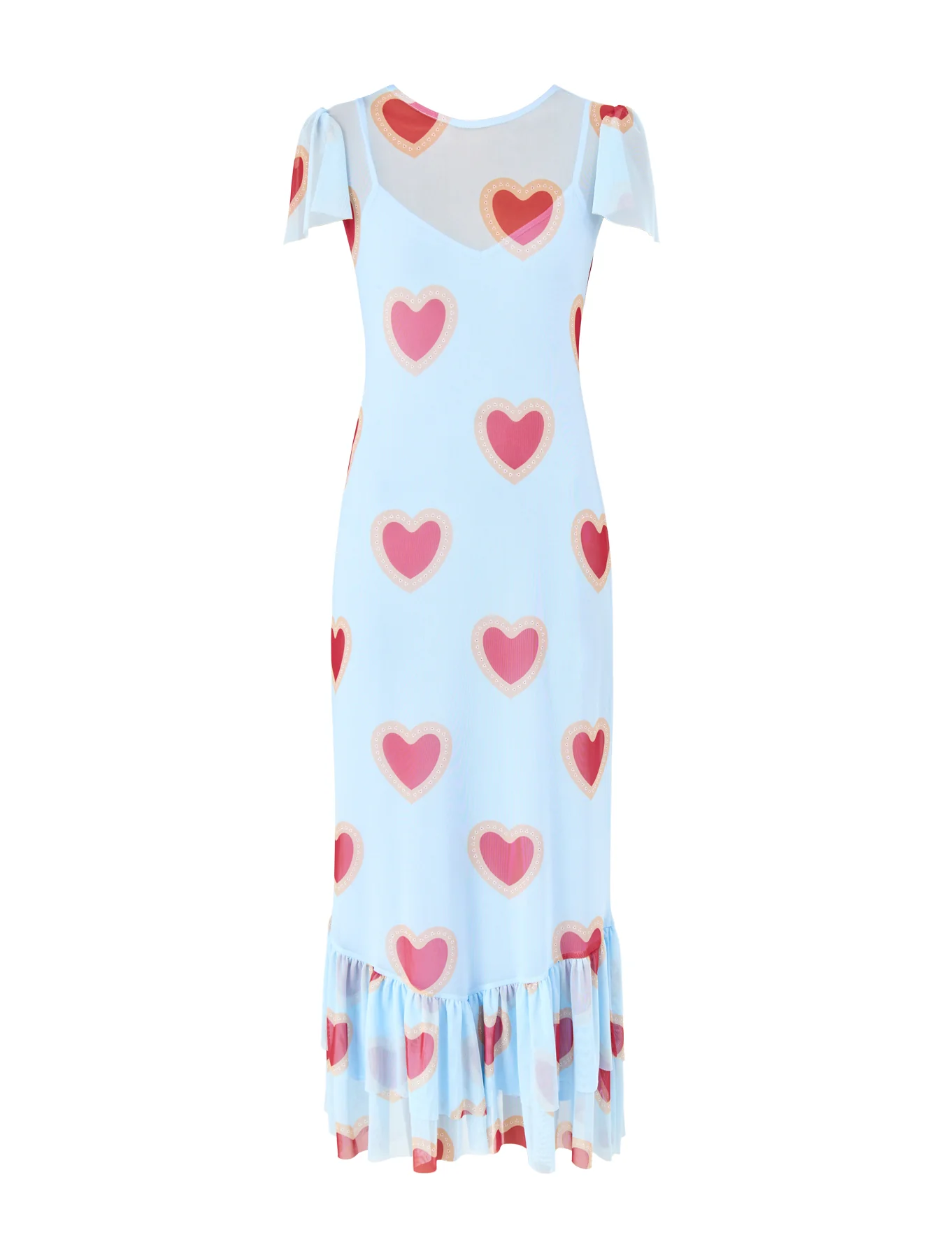 Heart Katie Mesh Dress Blue