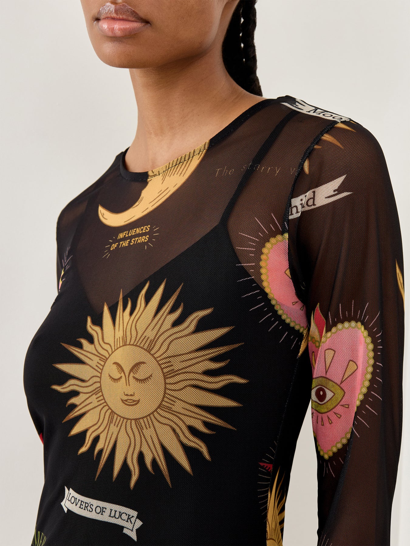 Mystical Mesh Dress Black - Image 3