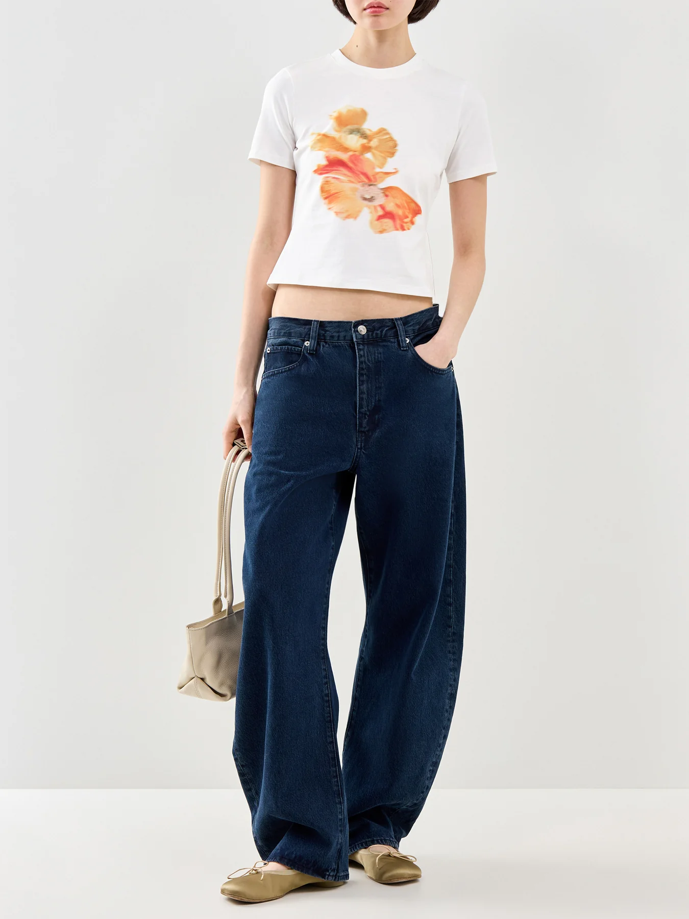 Blurred Floral Slim T-Shirt - Image 2