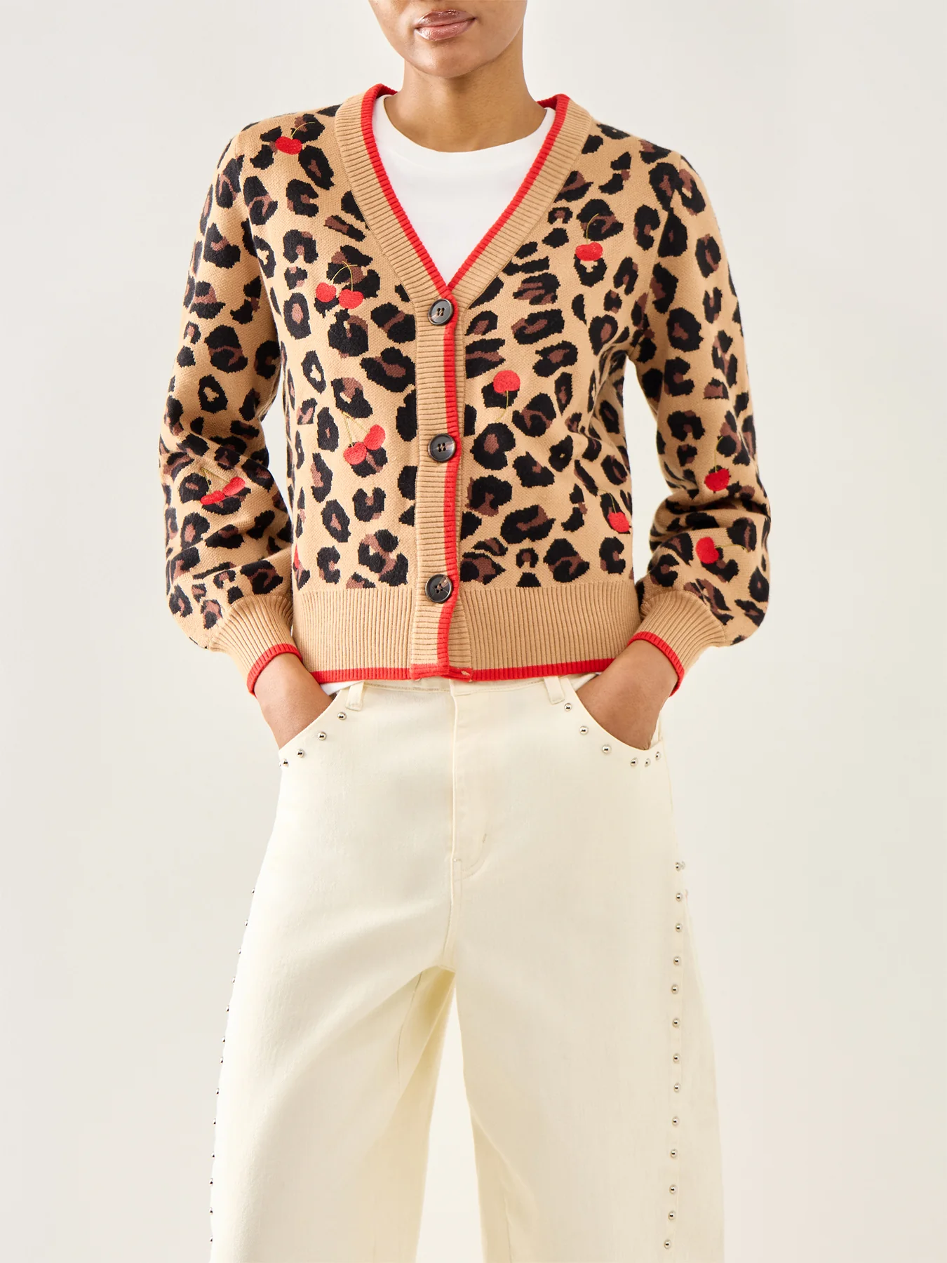 Cherry Leopard Cardigan - Image 4