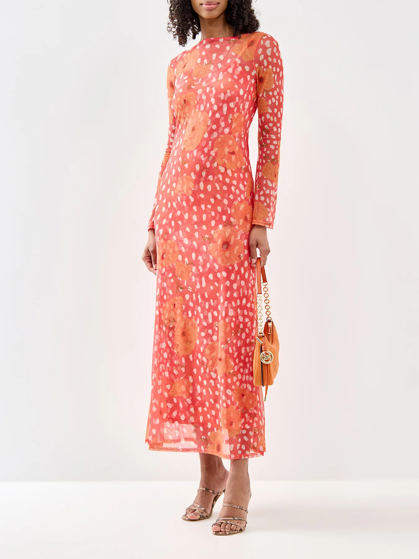 Coral Poppy Aria Dress Coral - Image 2