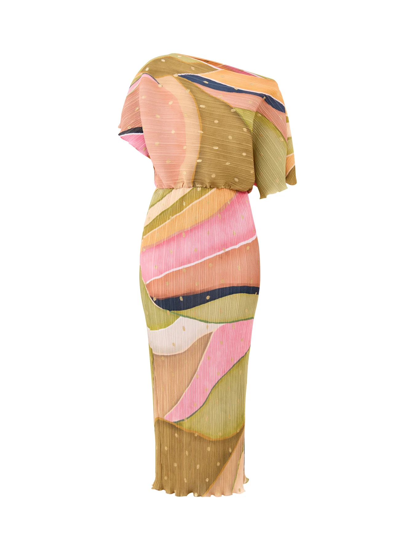 Green Abstract Tilly Dress
