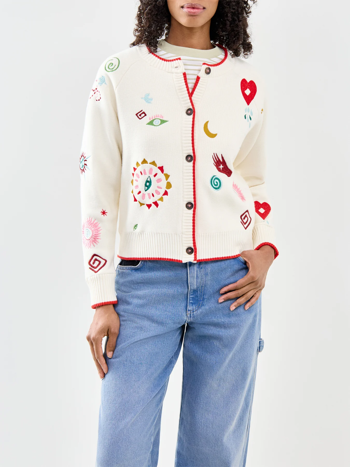 Morocco Charms Cardigan Cream - Image 4