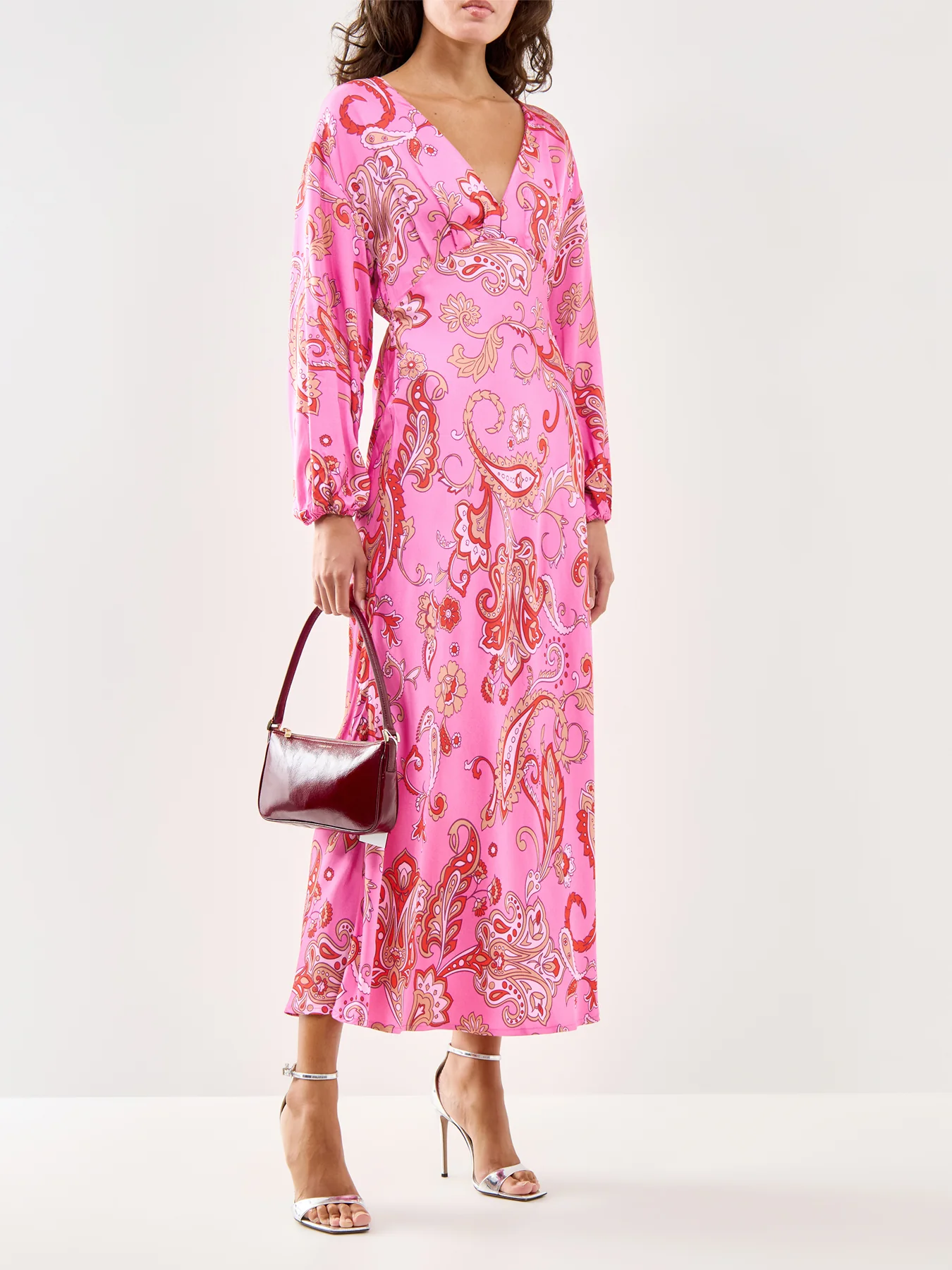 Pink Paisley Emma Dress Pink - Image 2