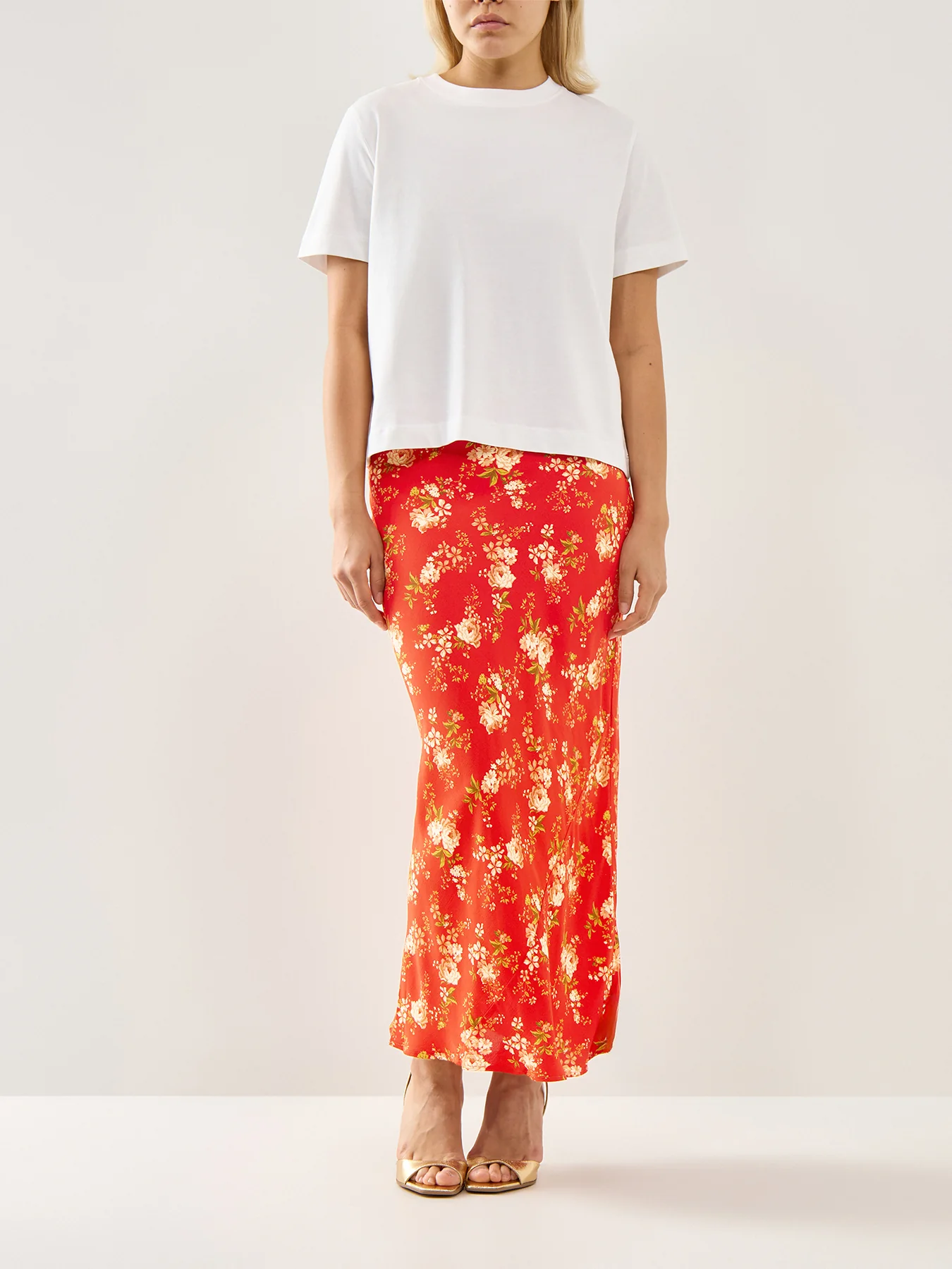 Red Floral Dorris Skirt Red - Image 2