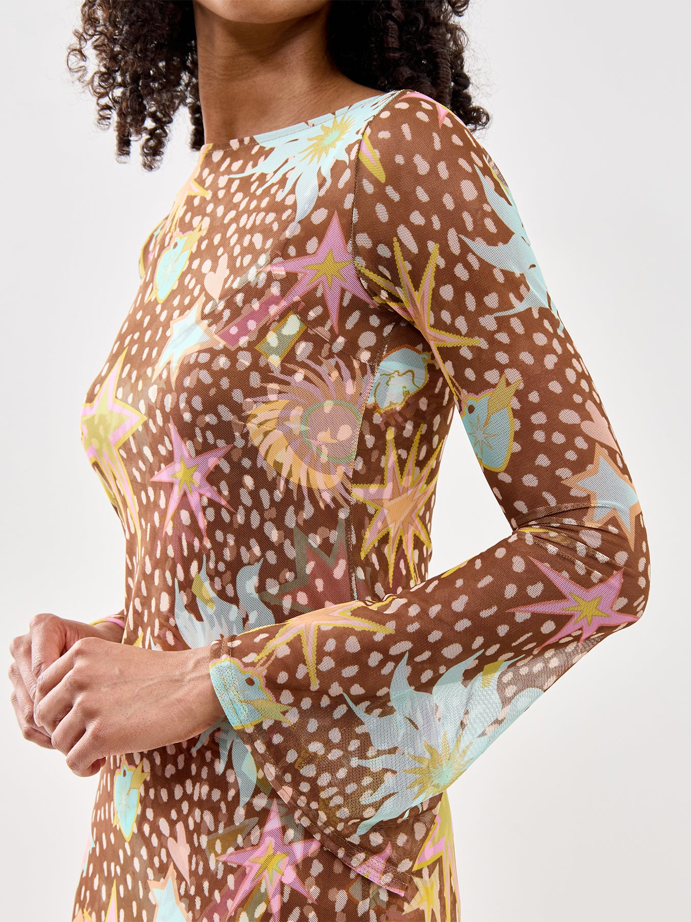 Star Fawn Aria Dress Brown - Image 3