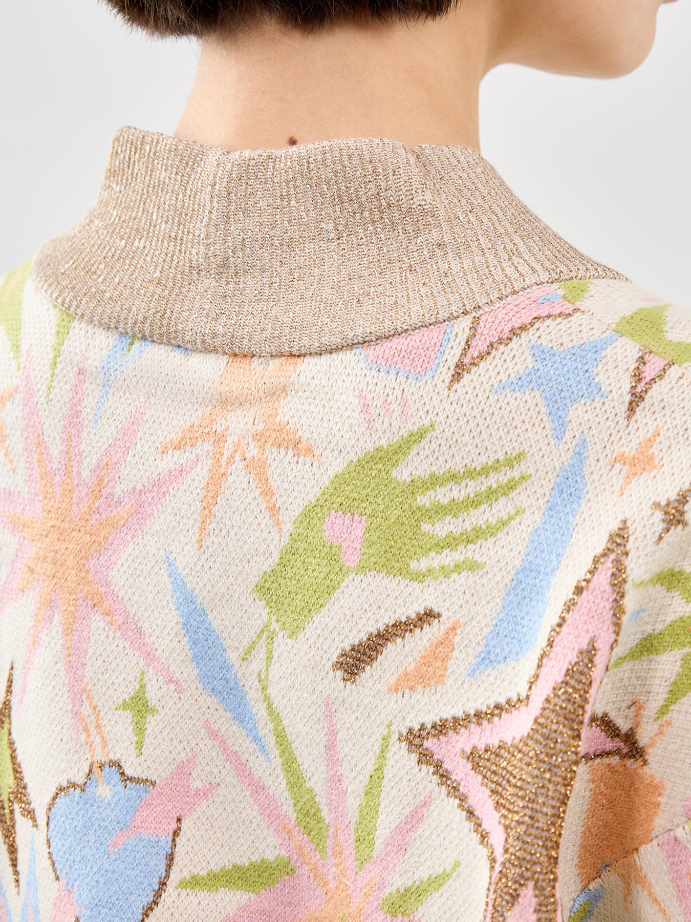 Star Jacquard Knit Bomber - Image 3
