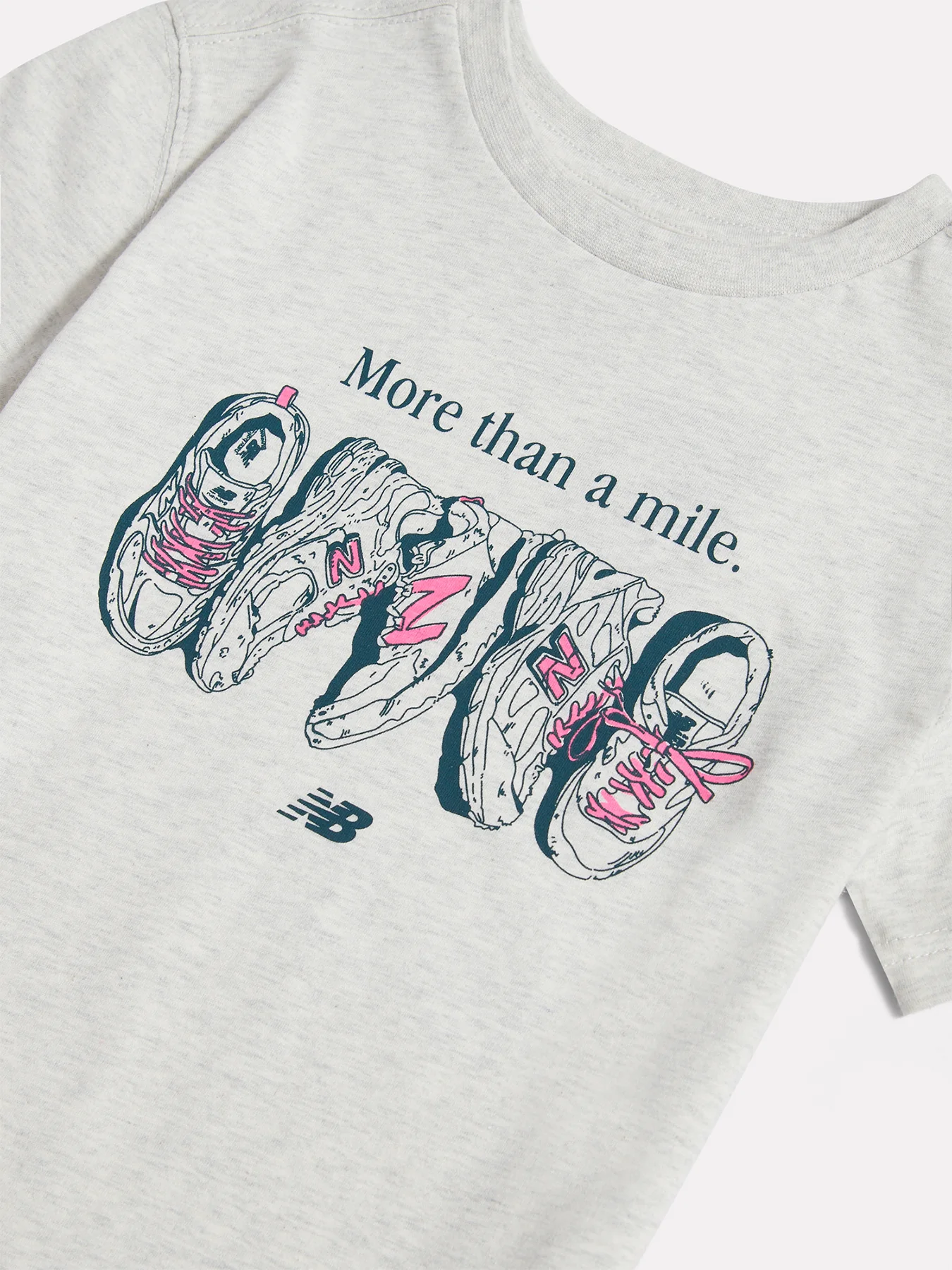 Kids' More Than A Mile Graphic T-Shirt Grey - Image 3