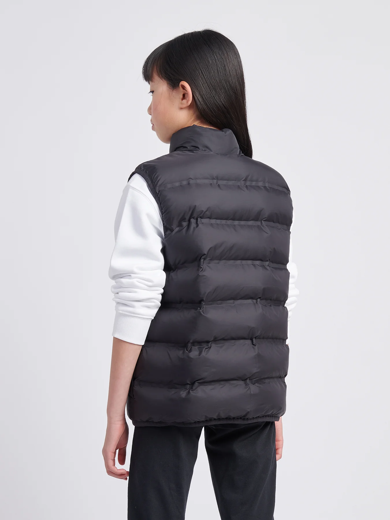 Girls’ Bond Quilted Gilet Black - Image 3