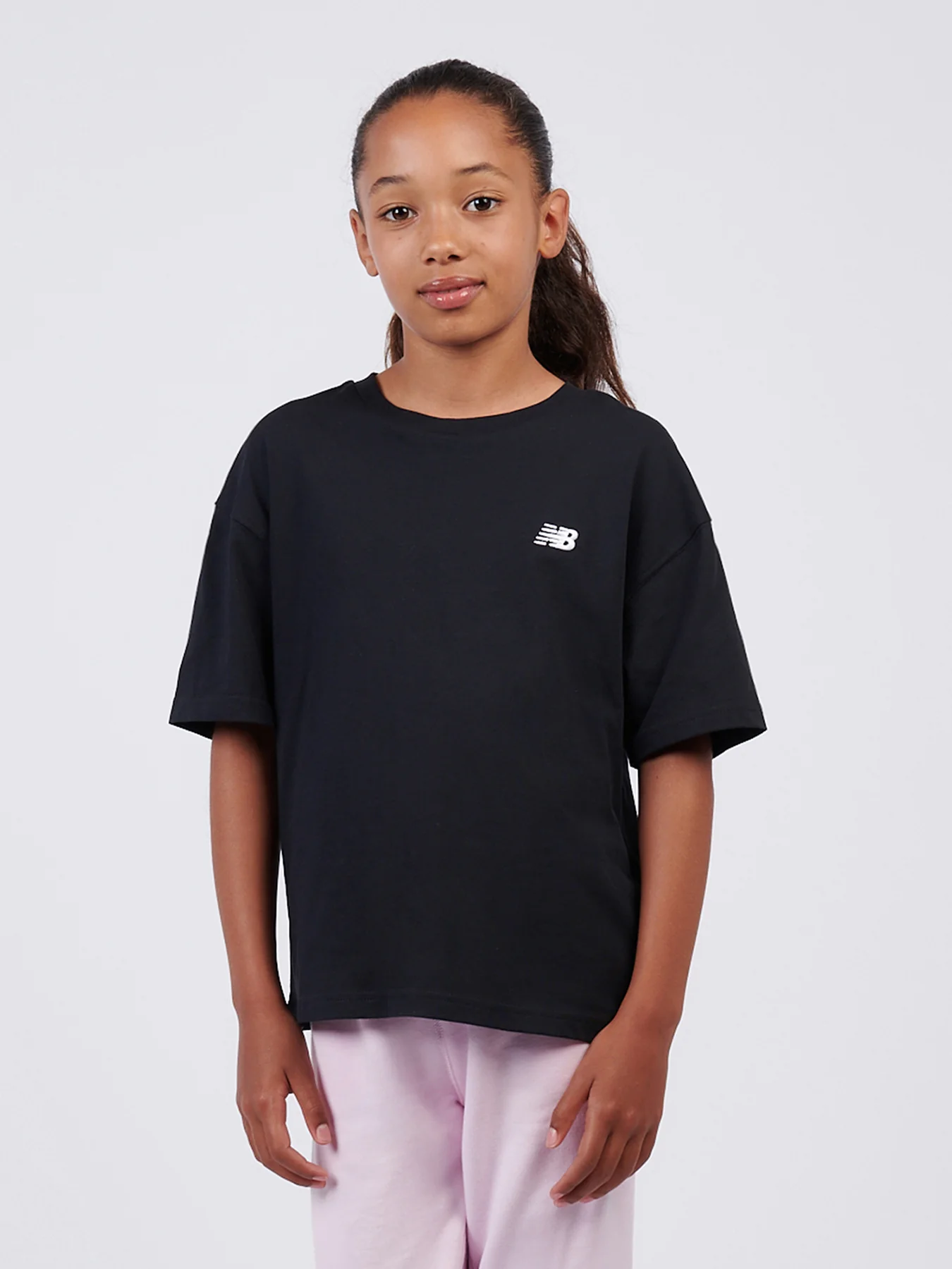 Girls’ Small Logo Jersey Tee Black - Image 2