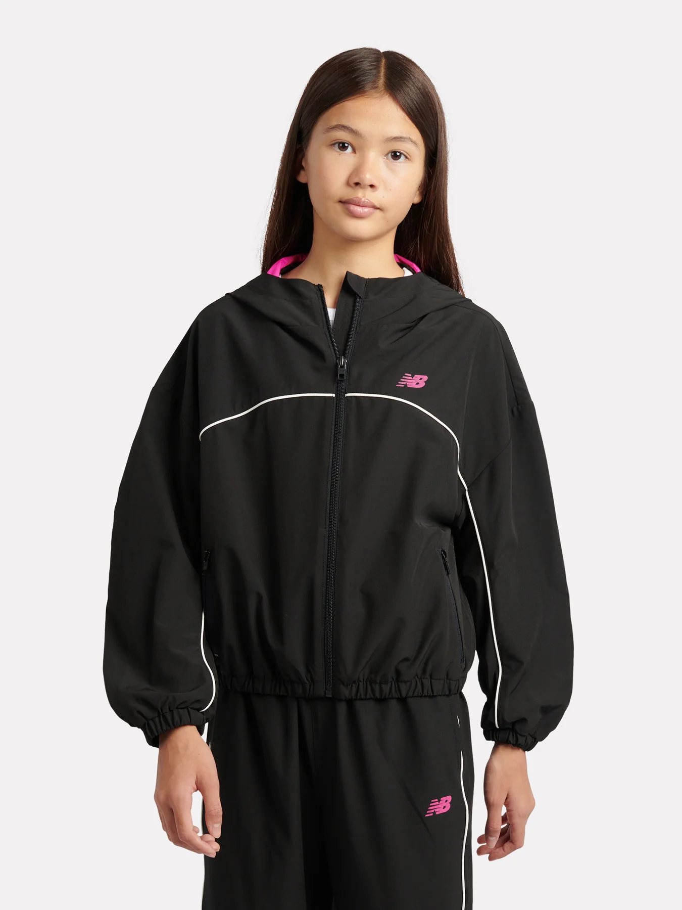 Kids' Piping Track Jacket Black - Image 3