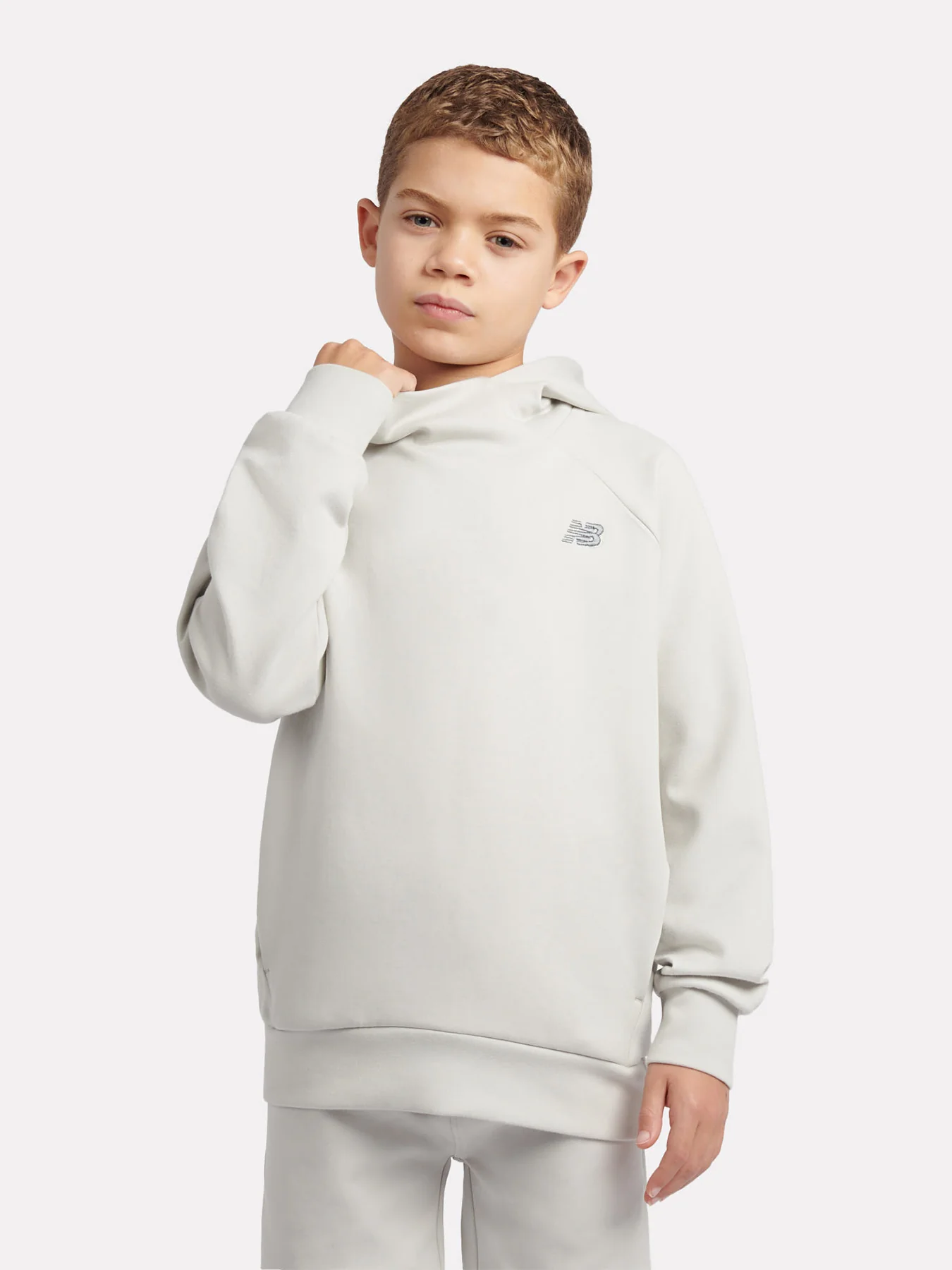 Kids' Tech Knit Performance Hoodie Grey - Image 4