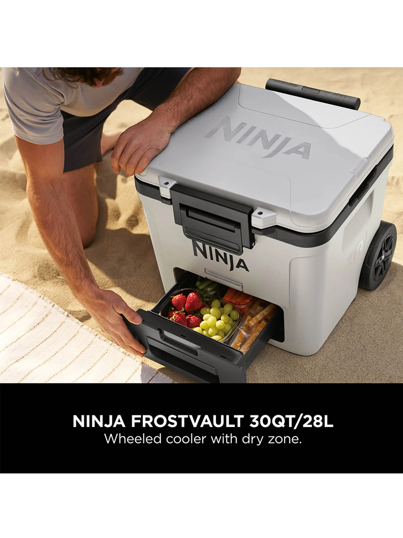 FrostVault Wheeled Cooler 30QT White - Image 6