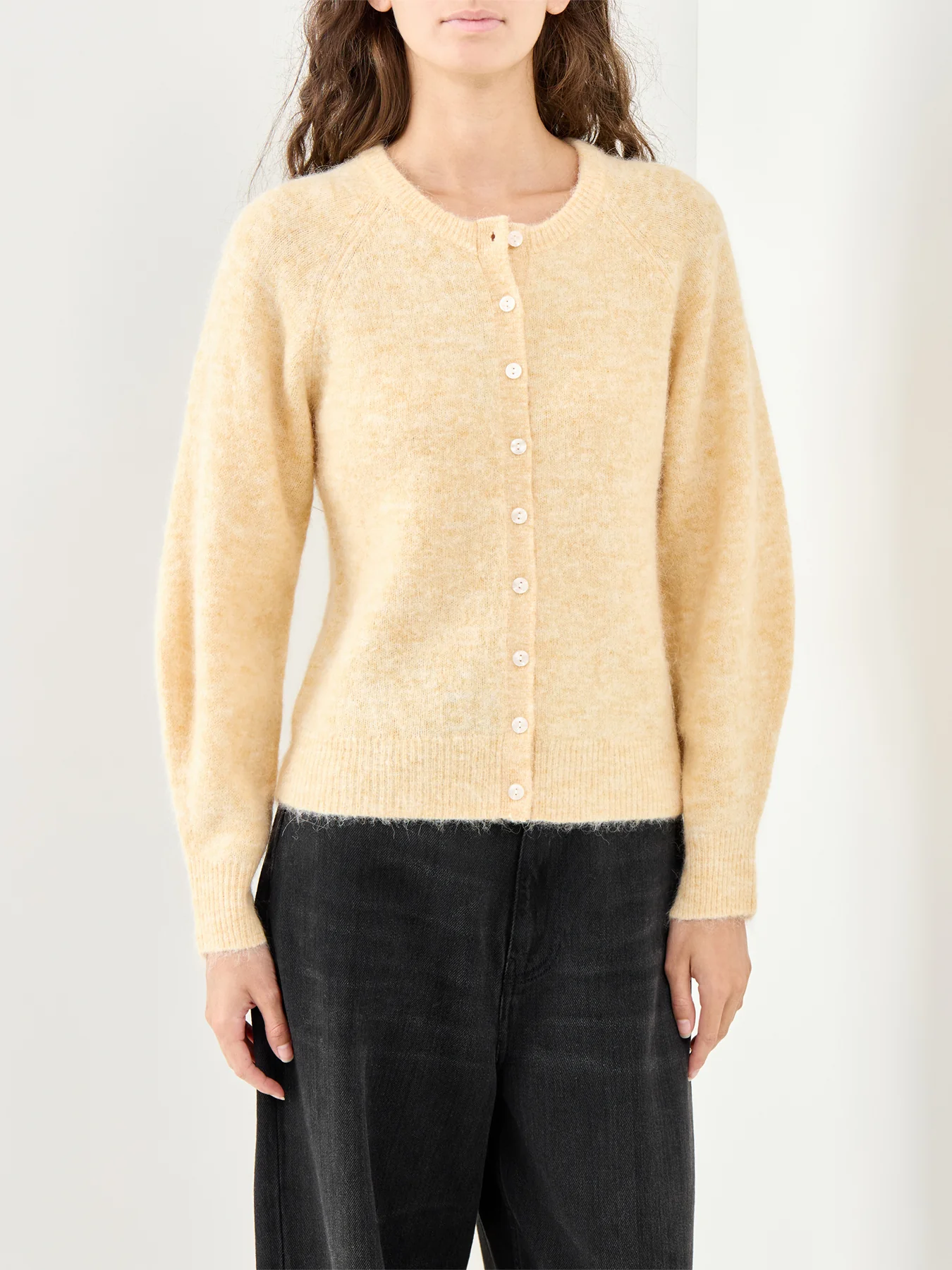 Barrel Sleeve Cardigan Yellow - Image 4