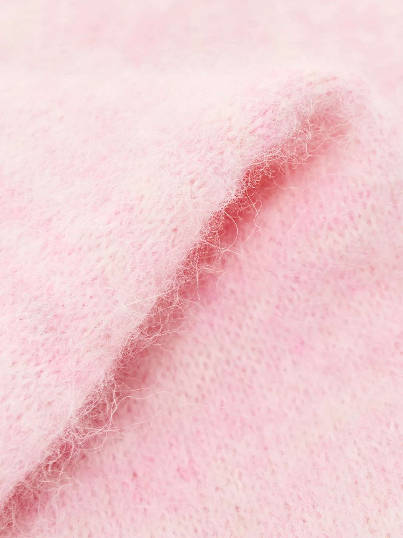 Alpaca Long Sleeve Neat Fit Jumper Pink - Image 3