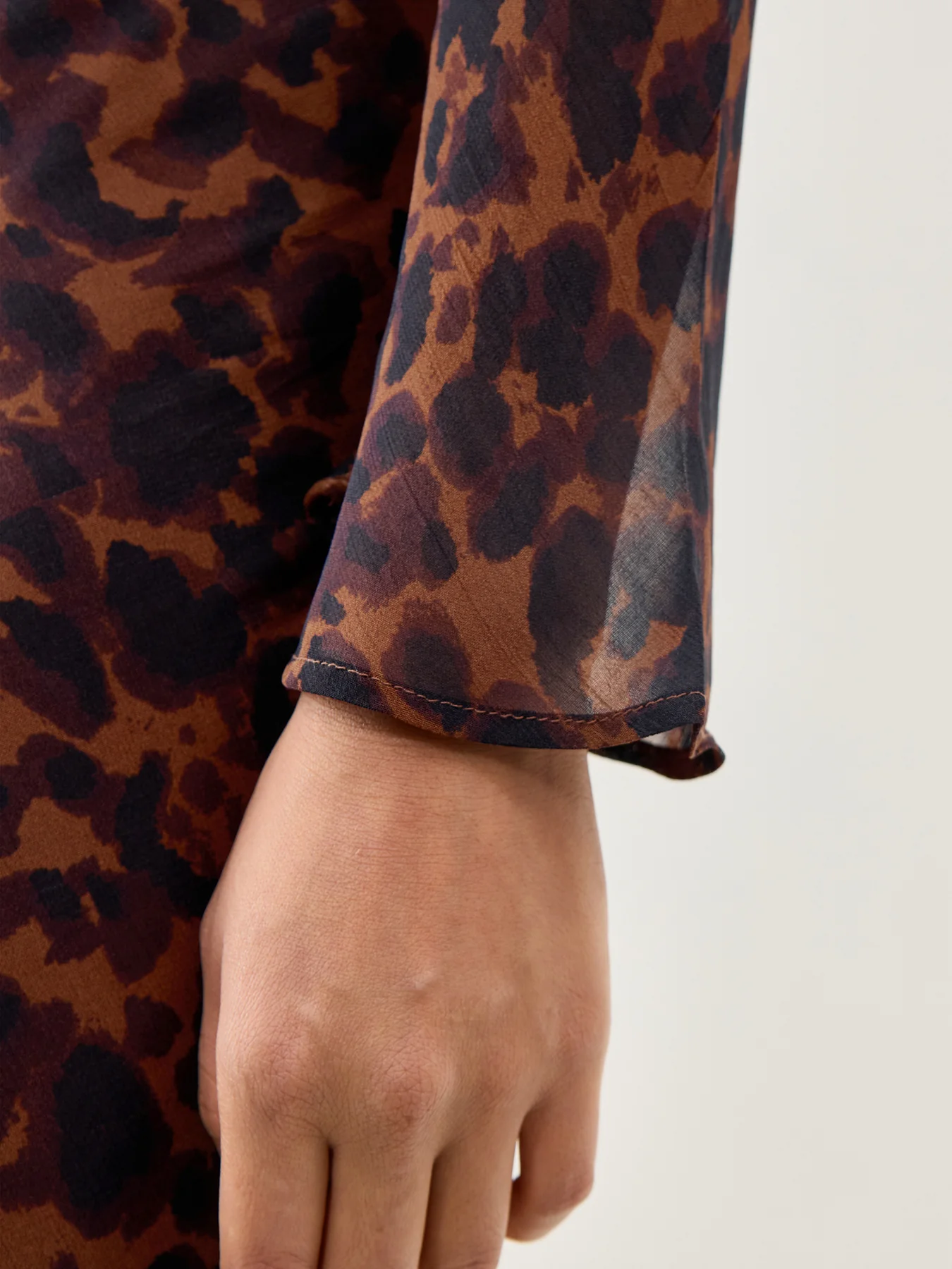 Clarissa Midi Dress Brown Animal Print  - Image 3