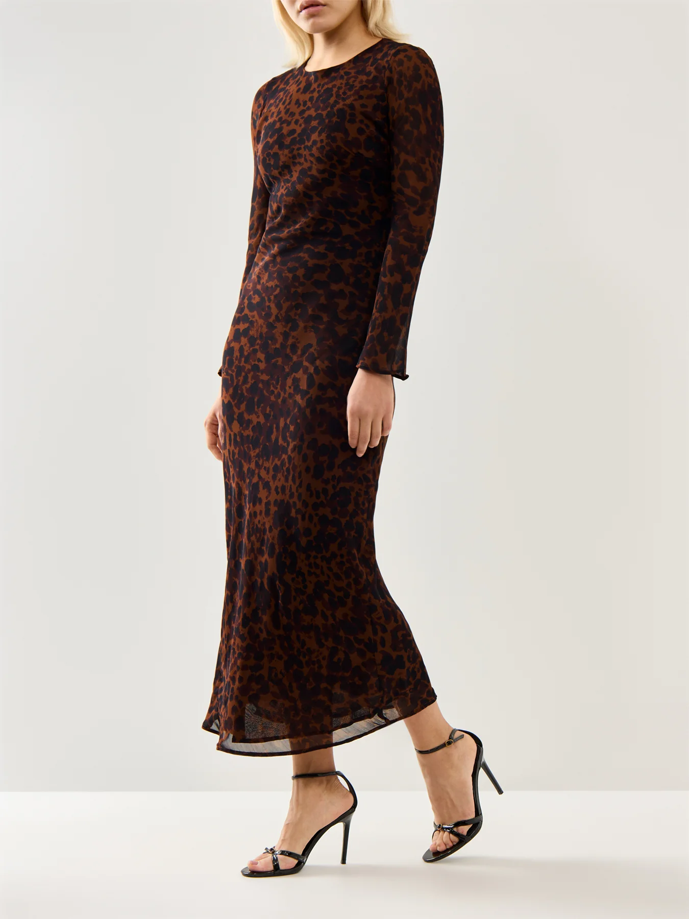 Clarissa Midi Dress Brown Animal Print  - Image 4