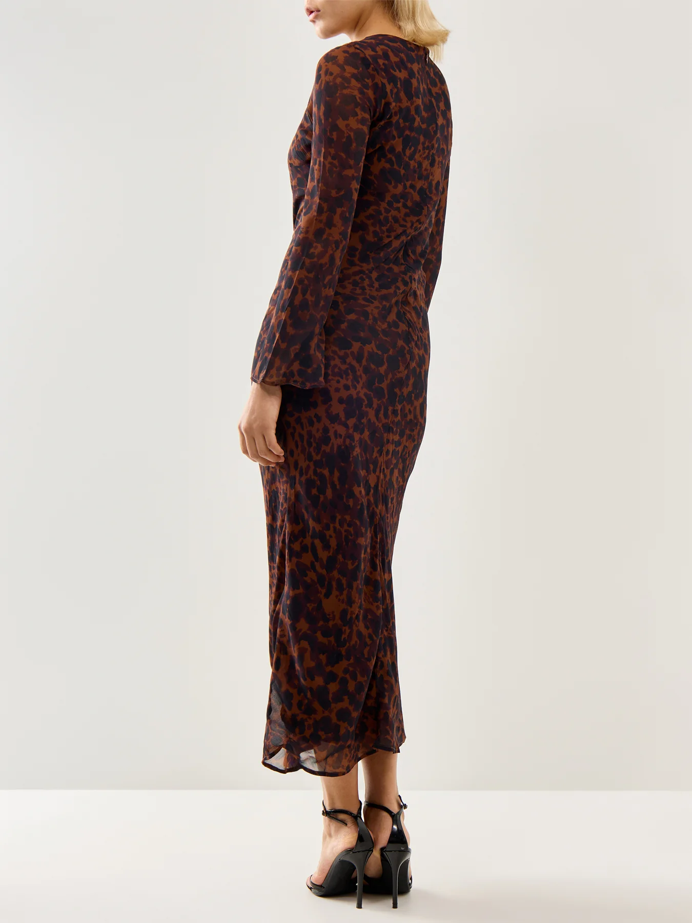 Clarissa Midi Dress Brown Animal Print  - Image 5
